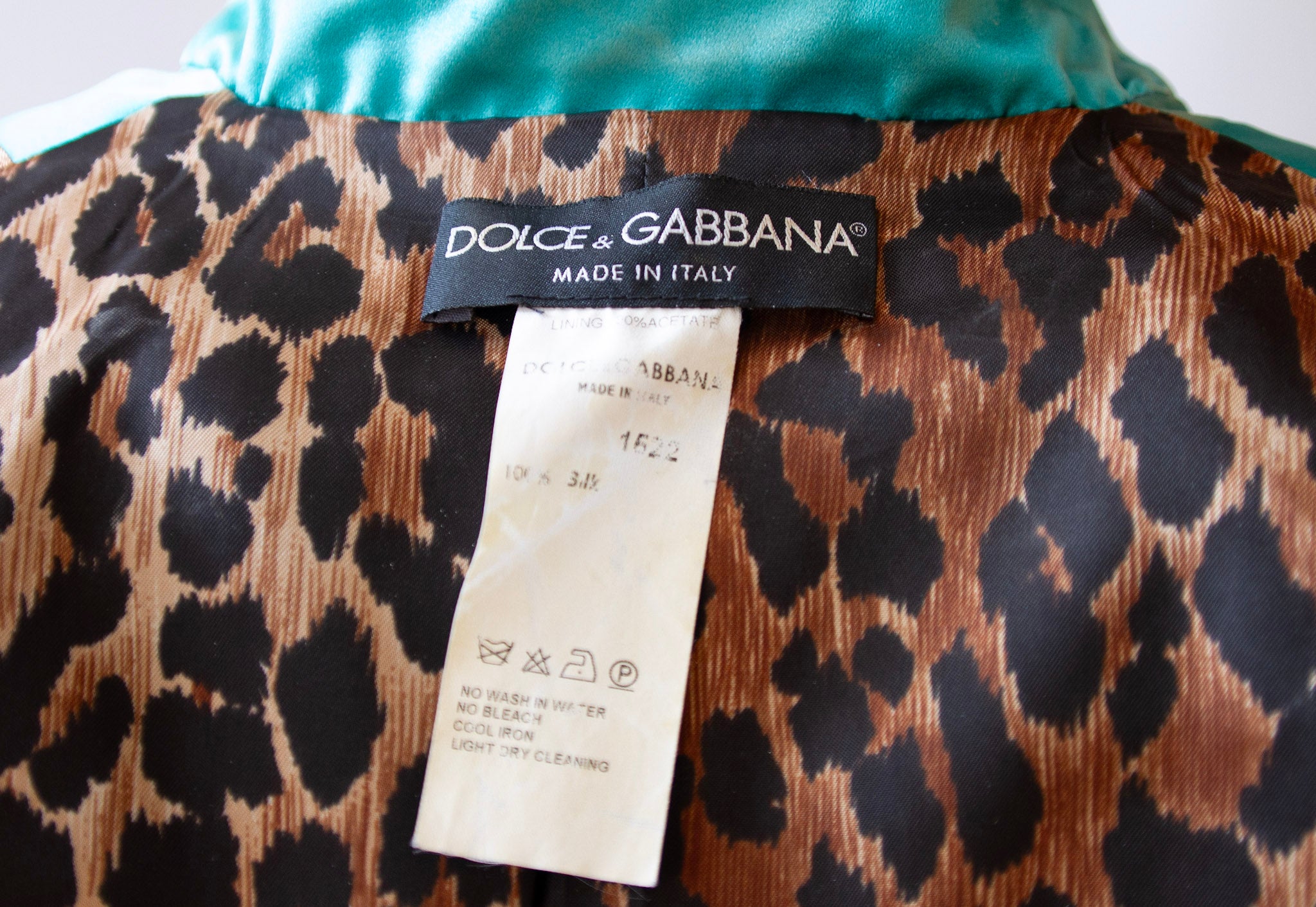 Dolce & Gabbana, two-piece, blue 100% silk, skirt suit owned by Hollywood icon, Terry Moore