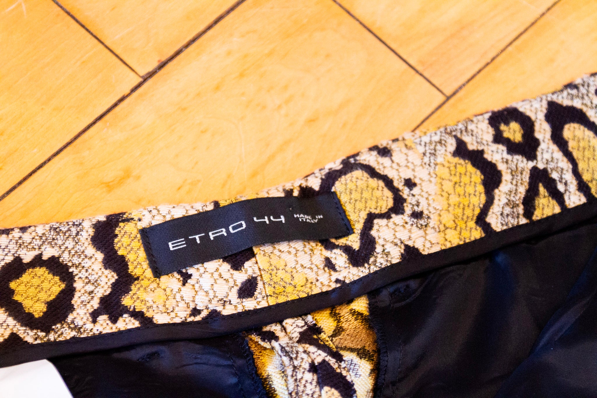ETRO Unique, High-Waisted, Straight Cut stylish Python Print Pants