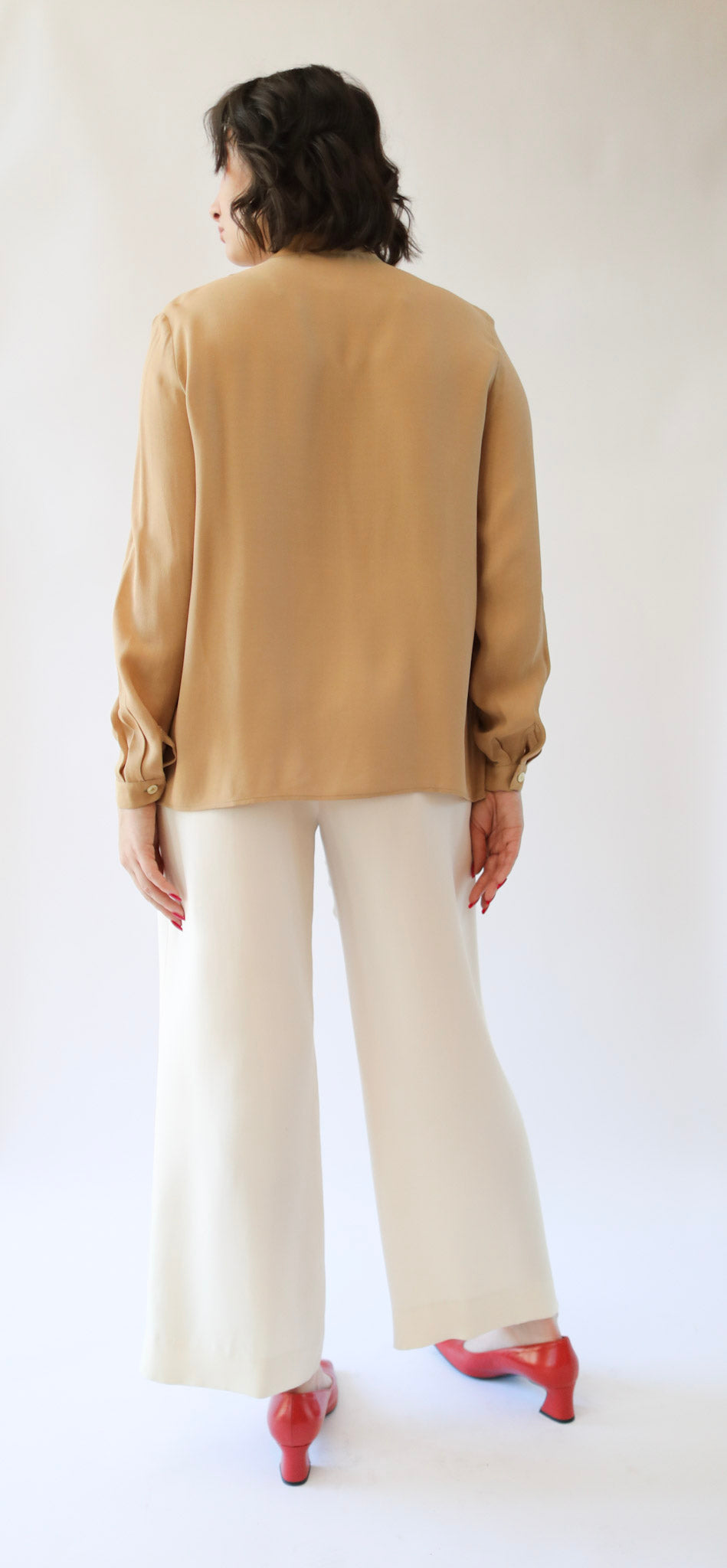 Giorgio Armani Collezioni Cream Silk Blouse