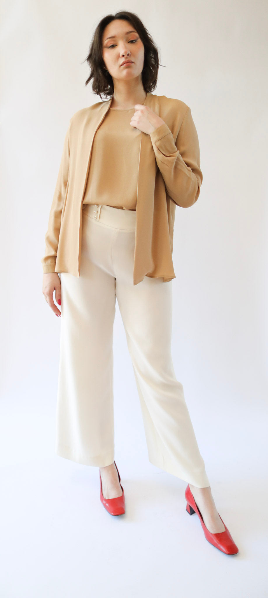 Giorgio Armani Collezioni Cream Silk Blouse
