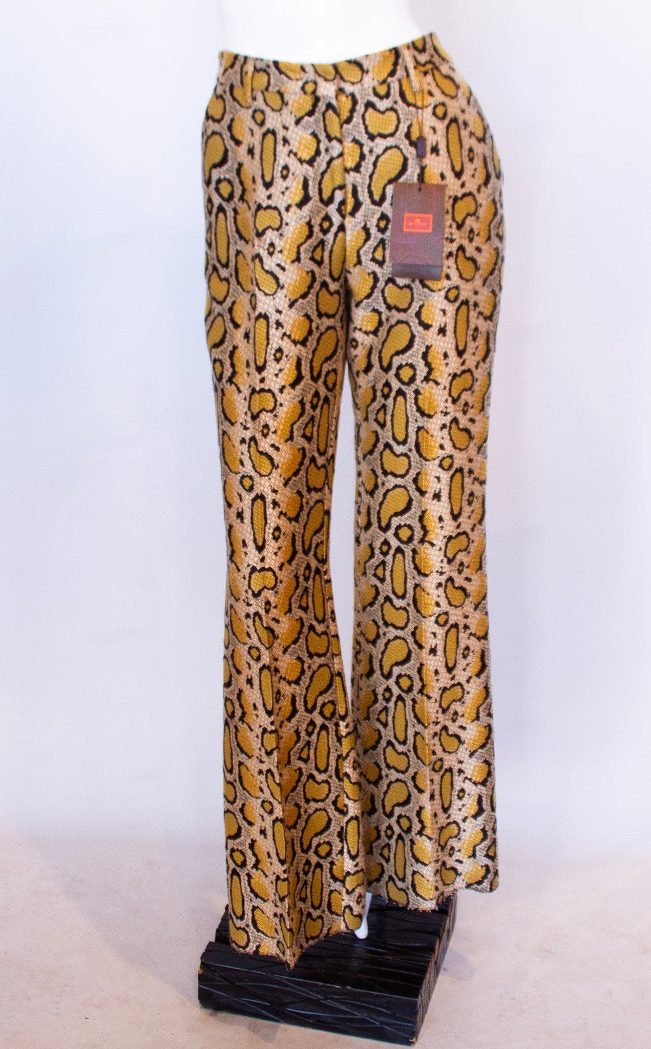 ETRO Unique, High-Waisted, Straight Cut stylish Python Print Pants