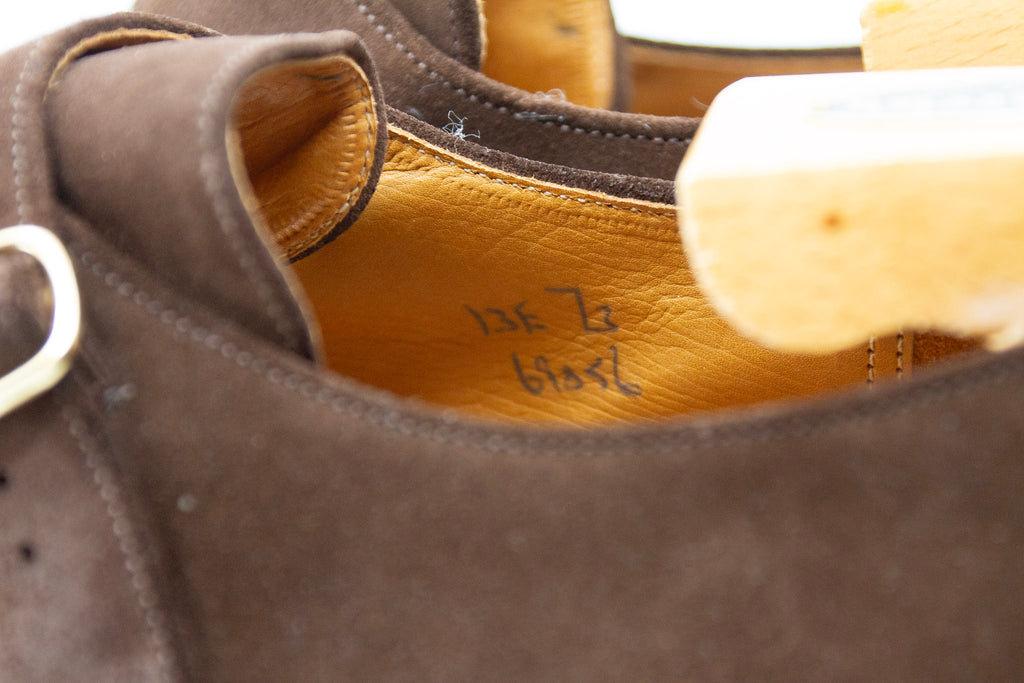 CHURCH'S, soft suede leather monk strap brown, Estate of André Leon Talley
