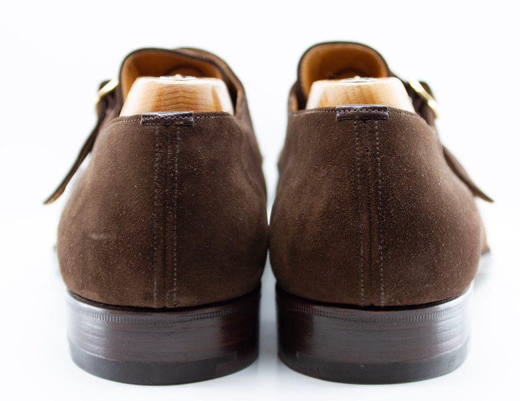 CHURCH'S, soft suede leather monk strap brown, Estate of André Leon Talley