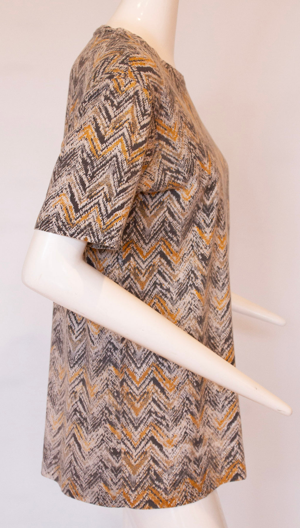 MISSONI Orange and Grey Zig-Zag Pattern T-Shirt
