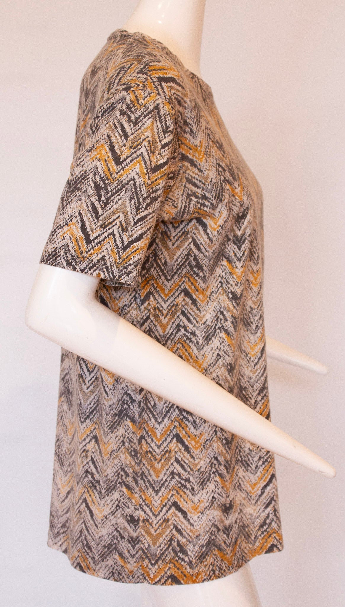 MISSONI Orange and Grey Zig-Zag Pattern T-Shirt