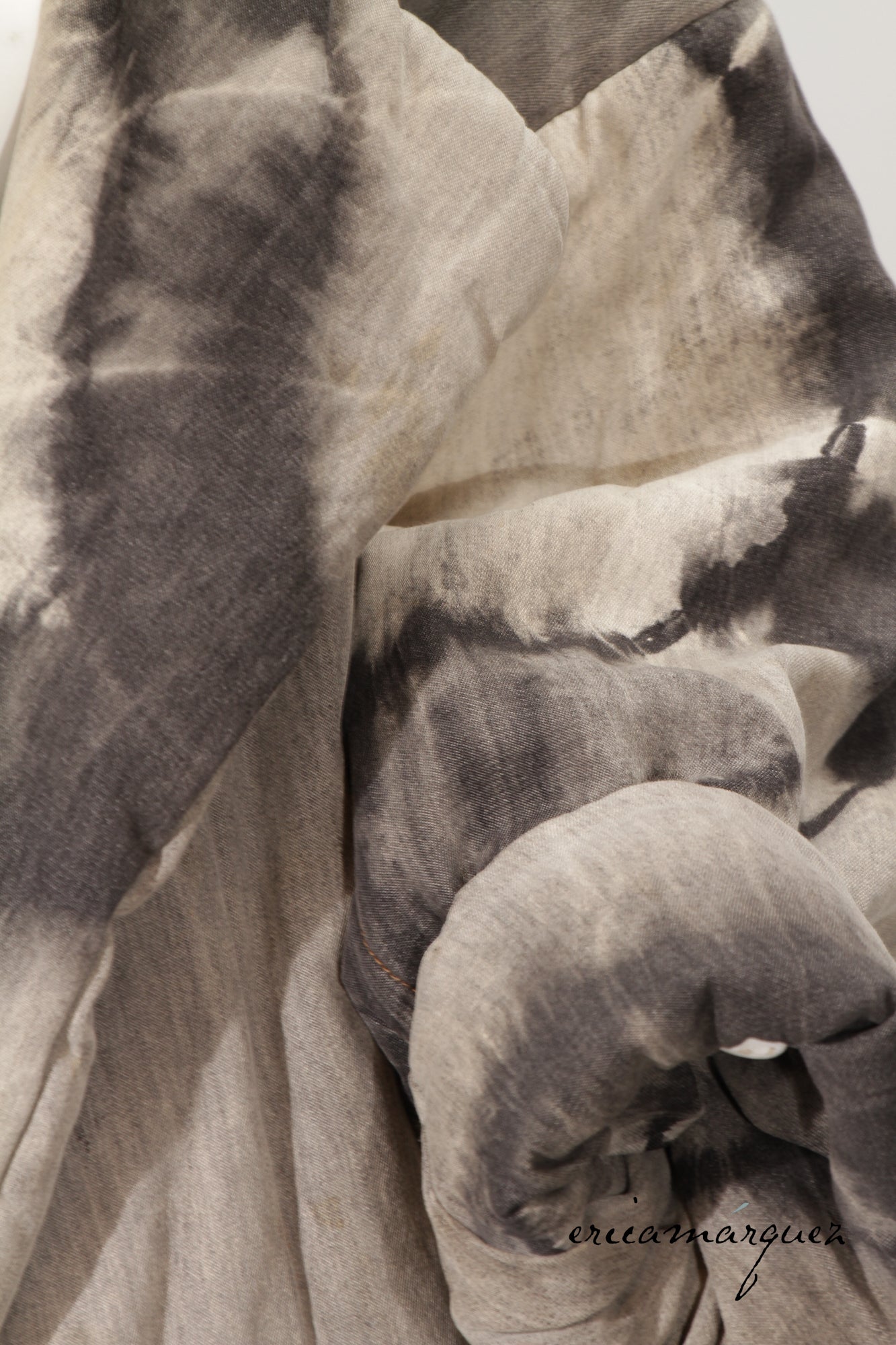 18008 KAMALI, Grey Oversized Fit Casual Jacket with Notched Collar