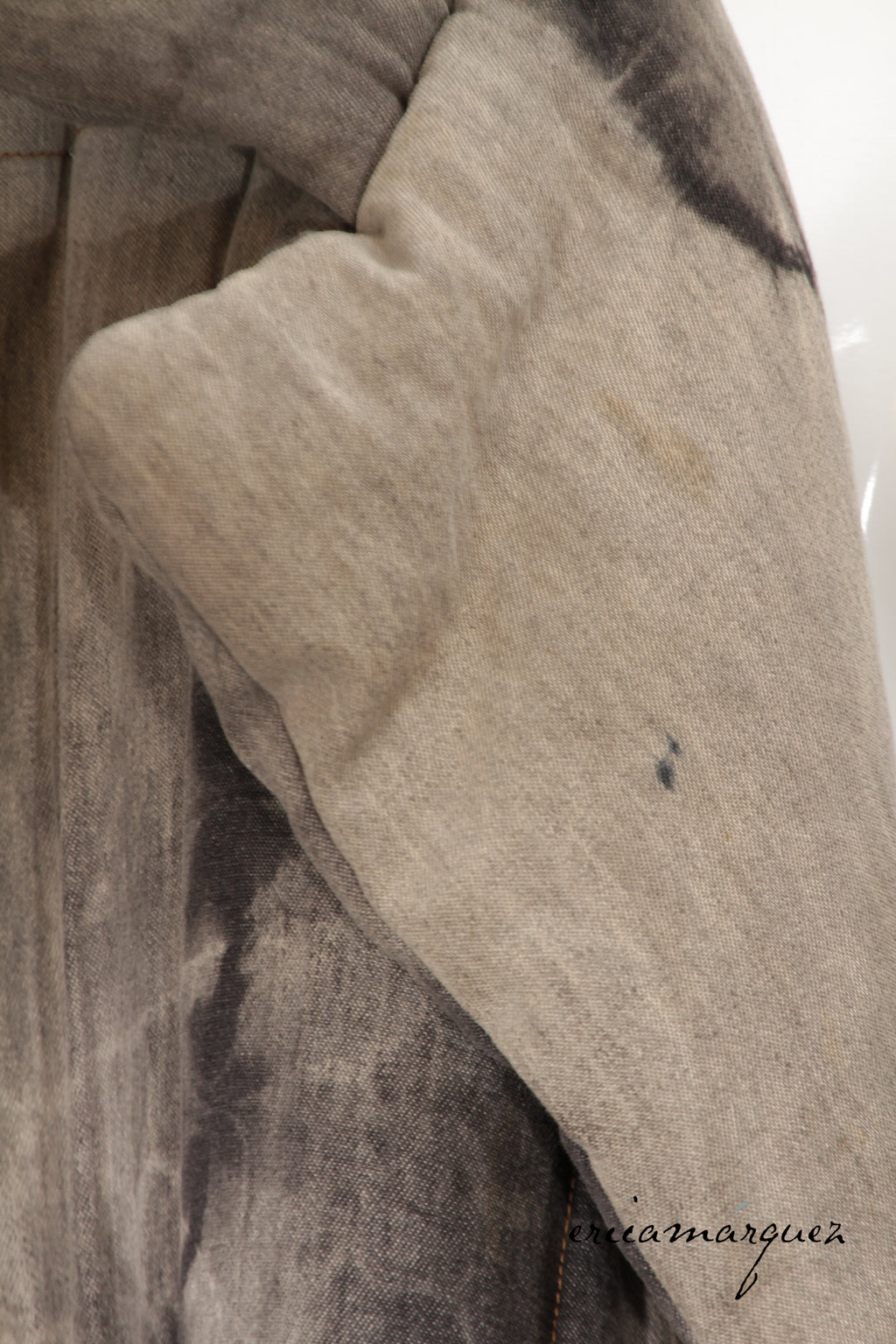 18008 KAMALI, Grey Oversized Fit Casual Jacket with Notched Collar