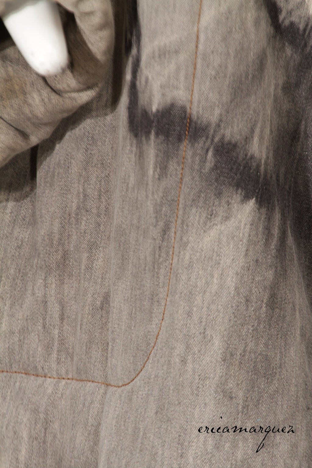 18008 KAMALI, Grey Oversized Fit Casual Jacket with Notched Collar