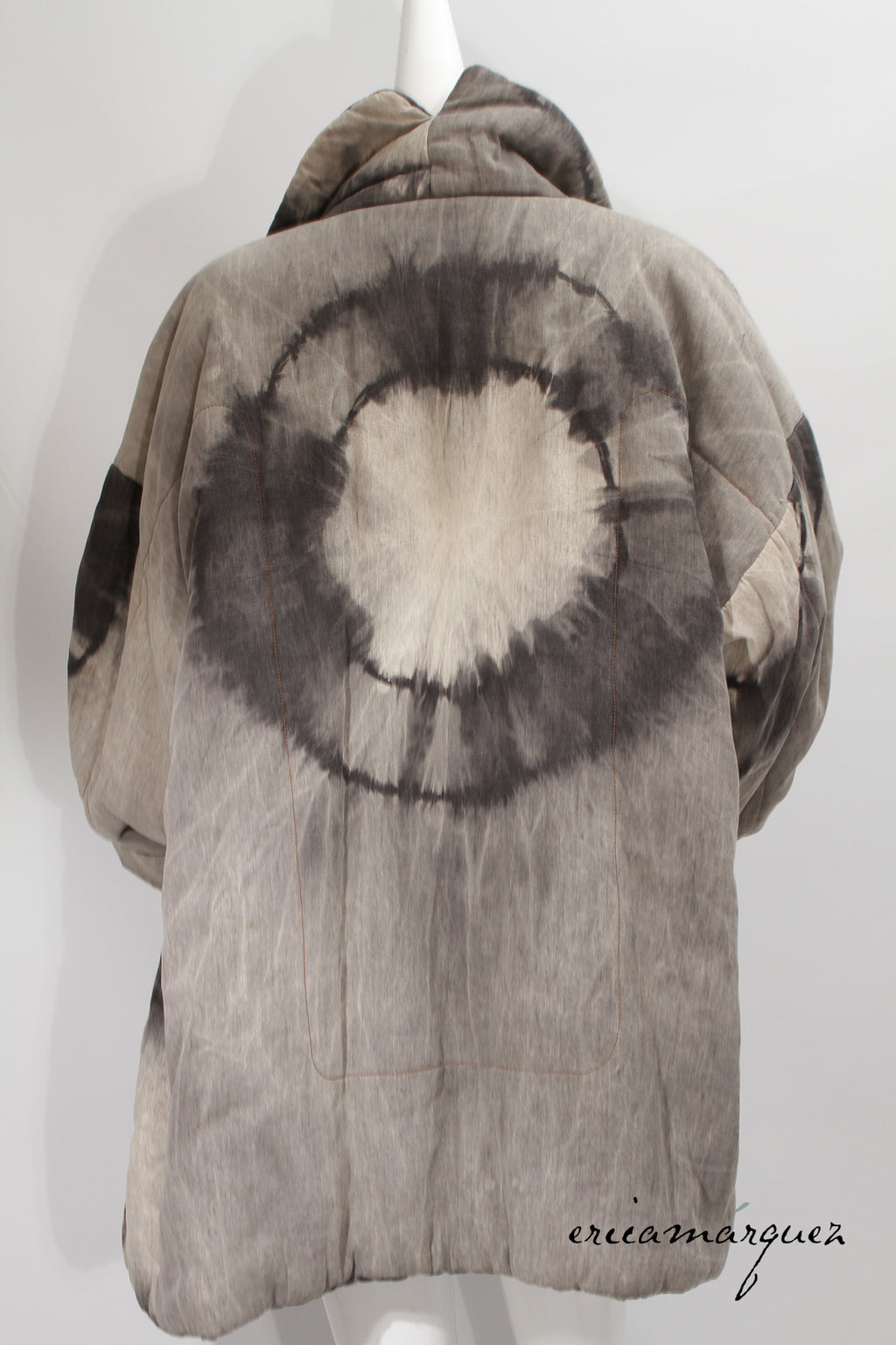 18008 KAMALI, Grey Oversized Fit Casual Jacket with Notched Collar