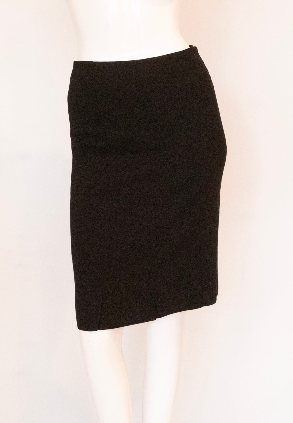 Akris Black Pencil Italian-blend Wool Skirt