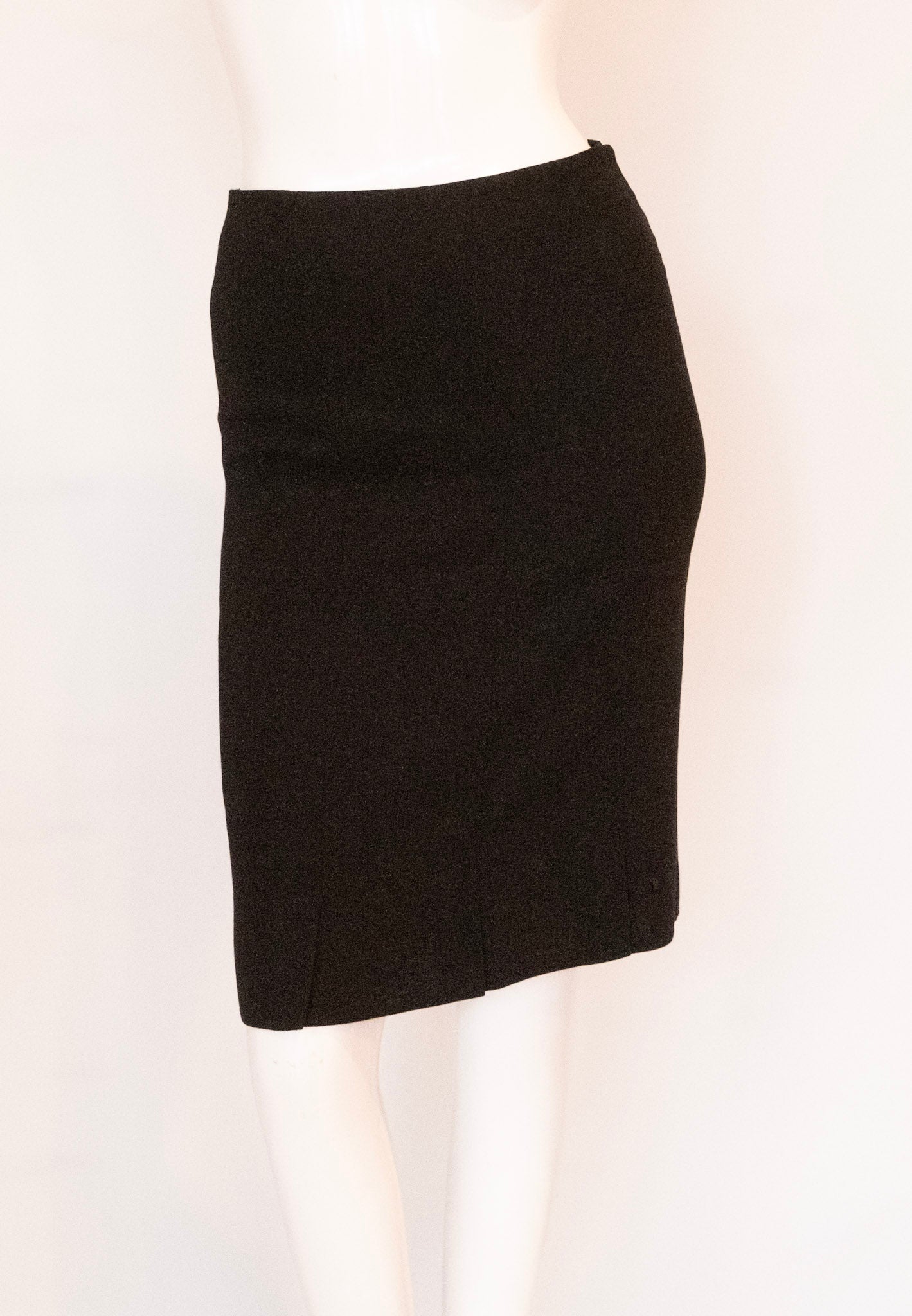 Akris Black Pencil Italian-blend Wool Skirt