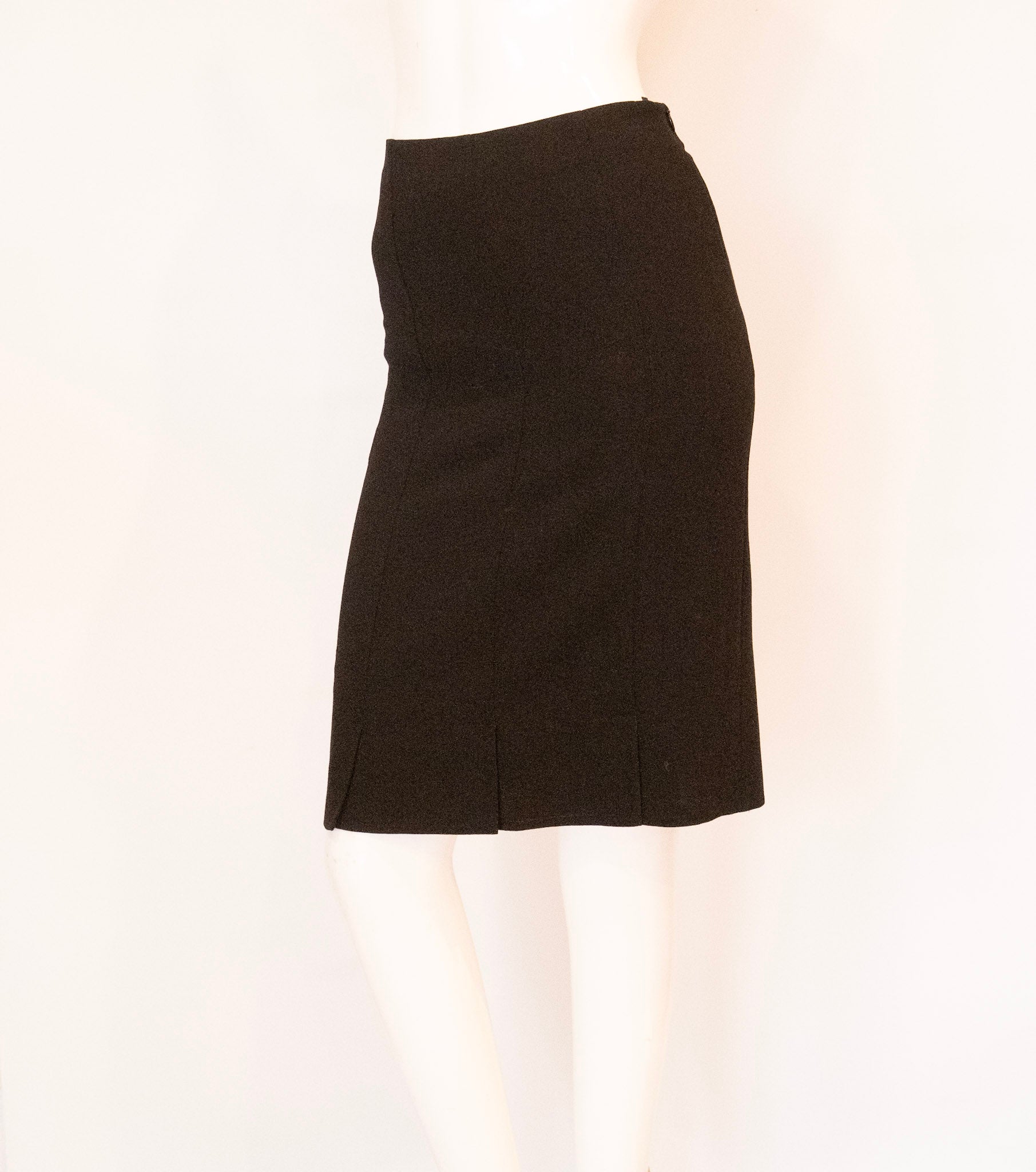 Akris Black Pencil Italian-blend Wool Skirt