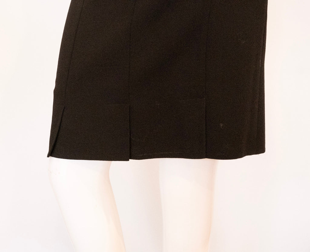 Akris Black Pencil Italian-blend Wool Skirt