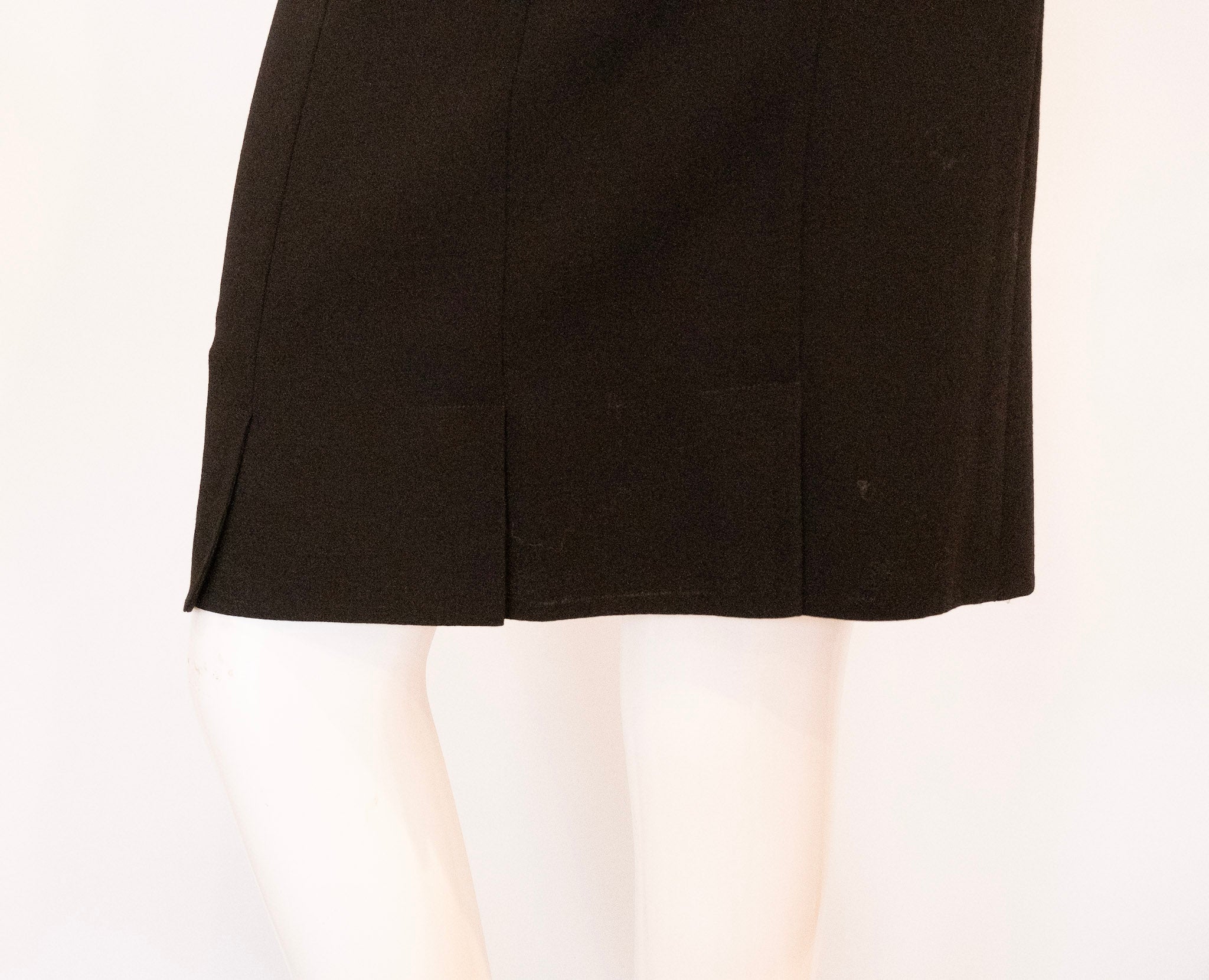 Akris Black Pencil Italian-blend Wool Skirt