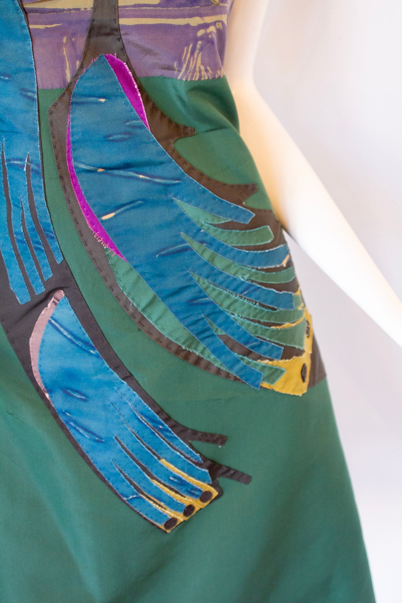 PRADA Spring 2005 Ready-to-Wear Silk Peacock Dress