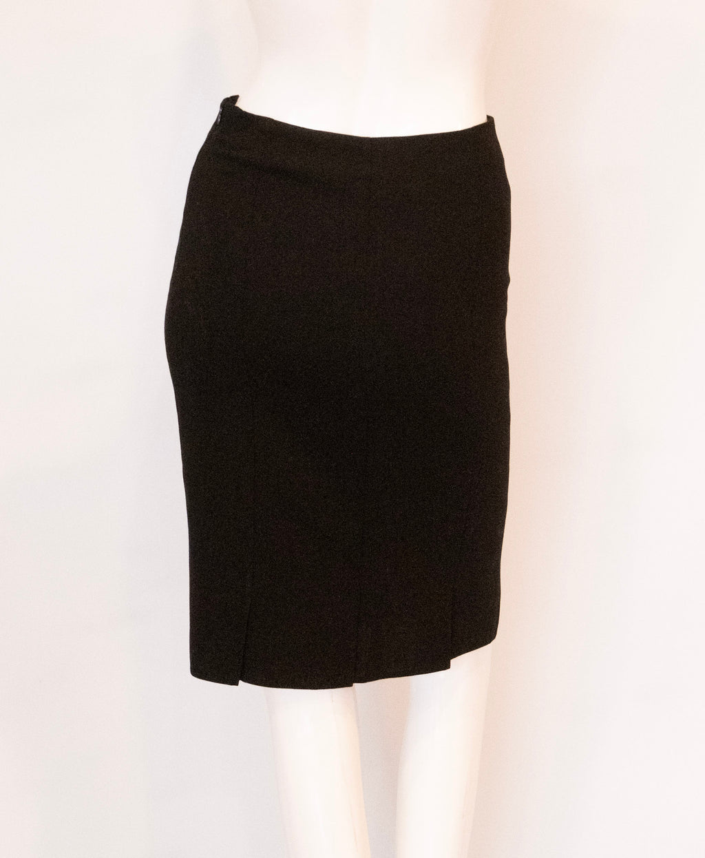 Akris Black Pencil Italian-blend Wool Skirt