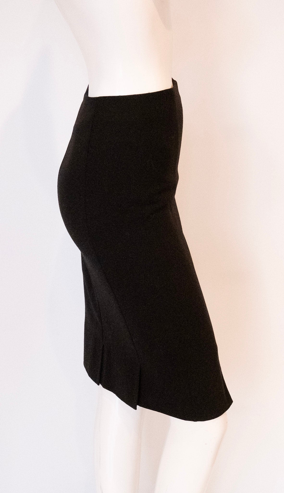 Akris Black Pencil Italian-blend Wool Skirt