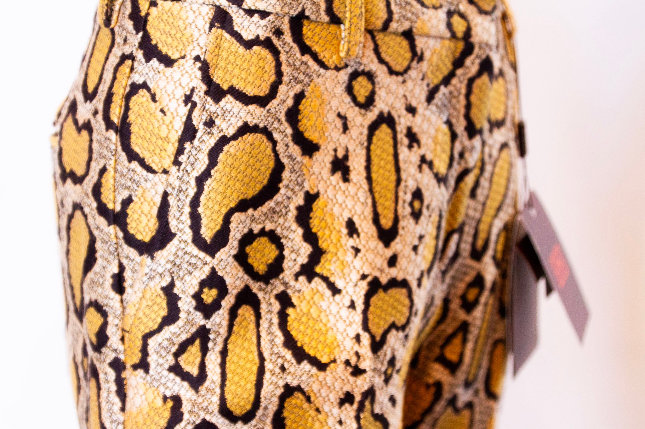 ETRO Unique, High-Waisted, Straight Cut stylish Python Print Pants