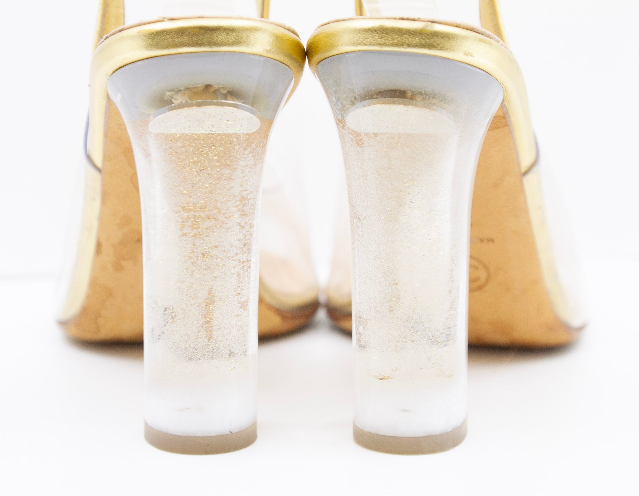 CHANEL Clear Sling-Back Heels