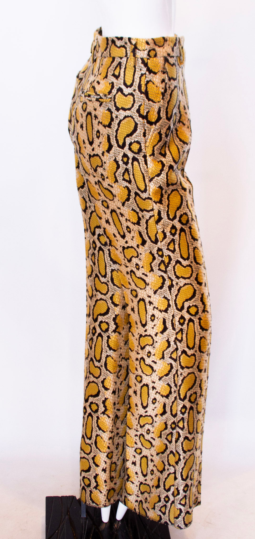 ETRO Unique, High-Waisted, Straight Cut stylish Python Print Pants