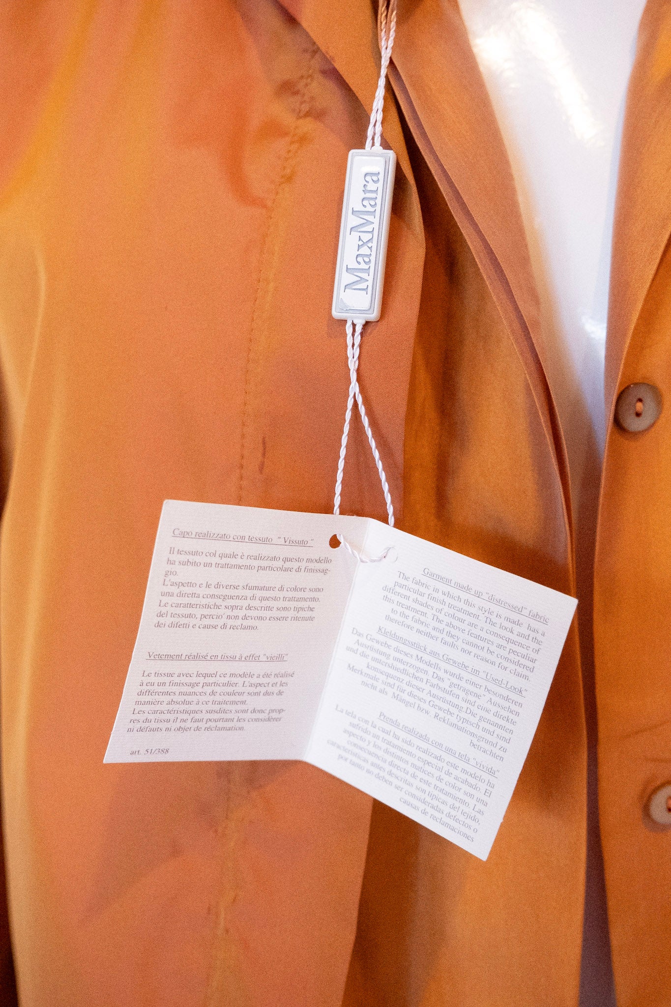 MAX MARA Orange Silk Pant, Shirt and Jacket Ensemble