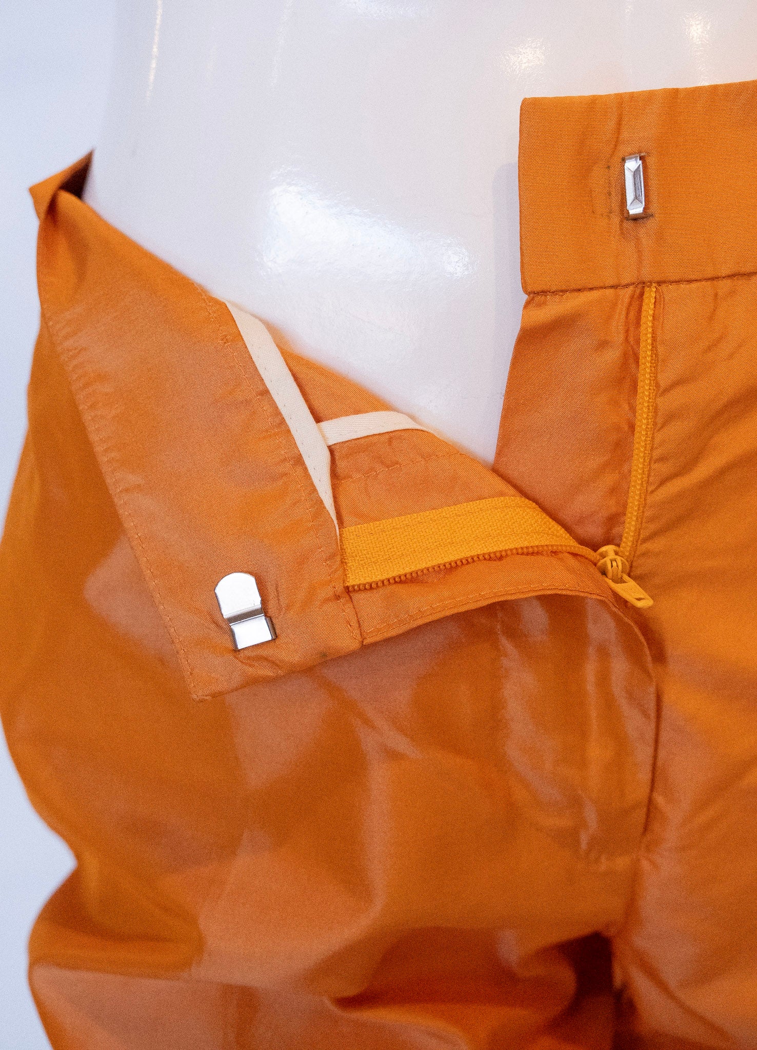 MAX MARA Orange Silk Pant, Shirt and Jacket Ensemble