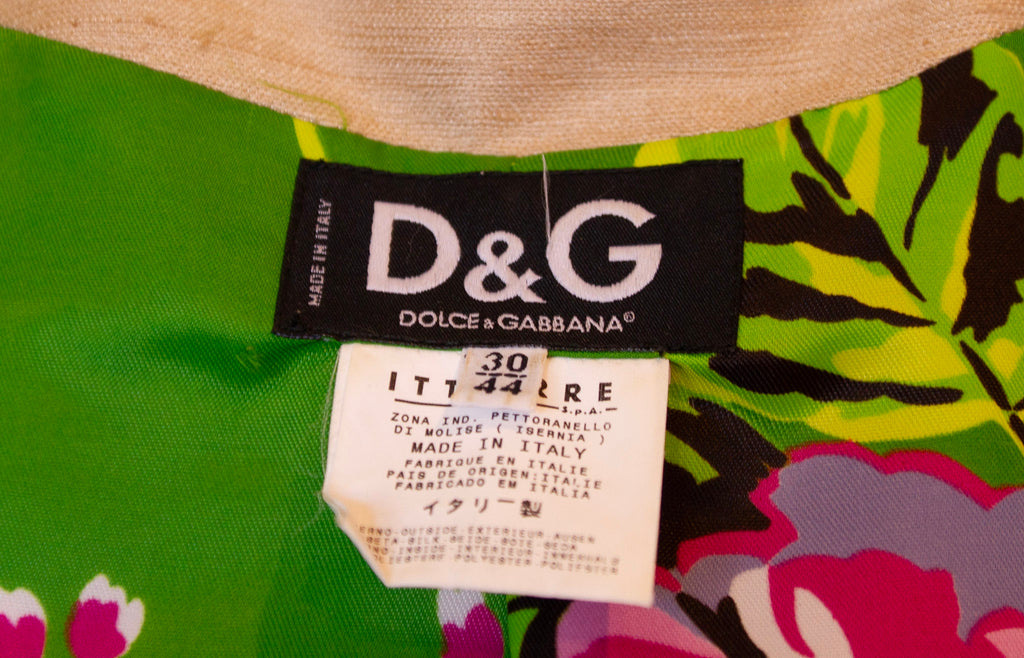 DOLCE & GABBANA, 100% silk suit, from the personal collection of the Hollywood Golden Era, Actress Terry Moore