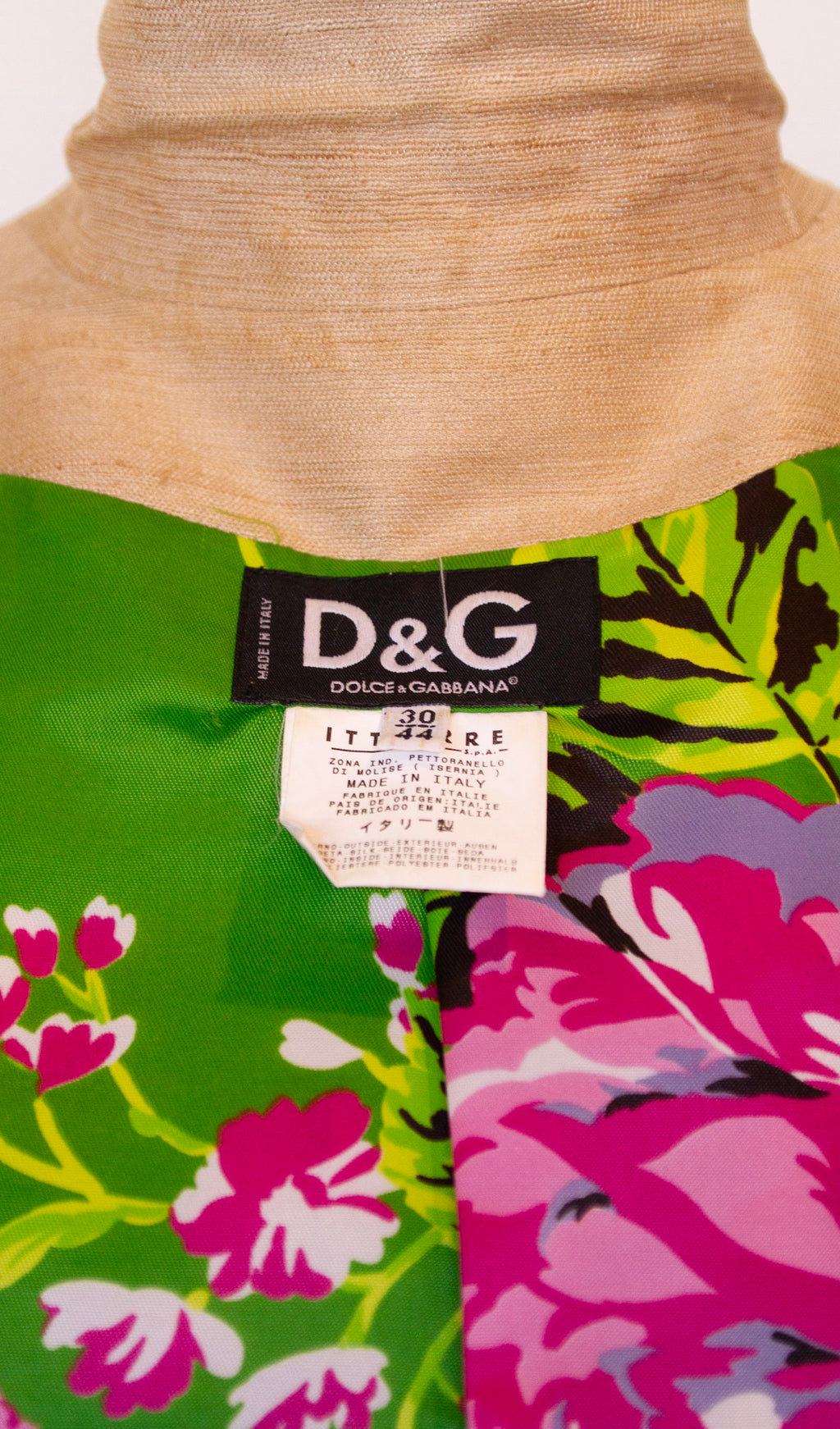 DOLCE & GABBANA, 100% silk suit, from the personal collection of the Hollywood Golden Era, Actress Terry Moore