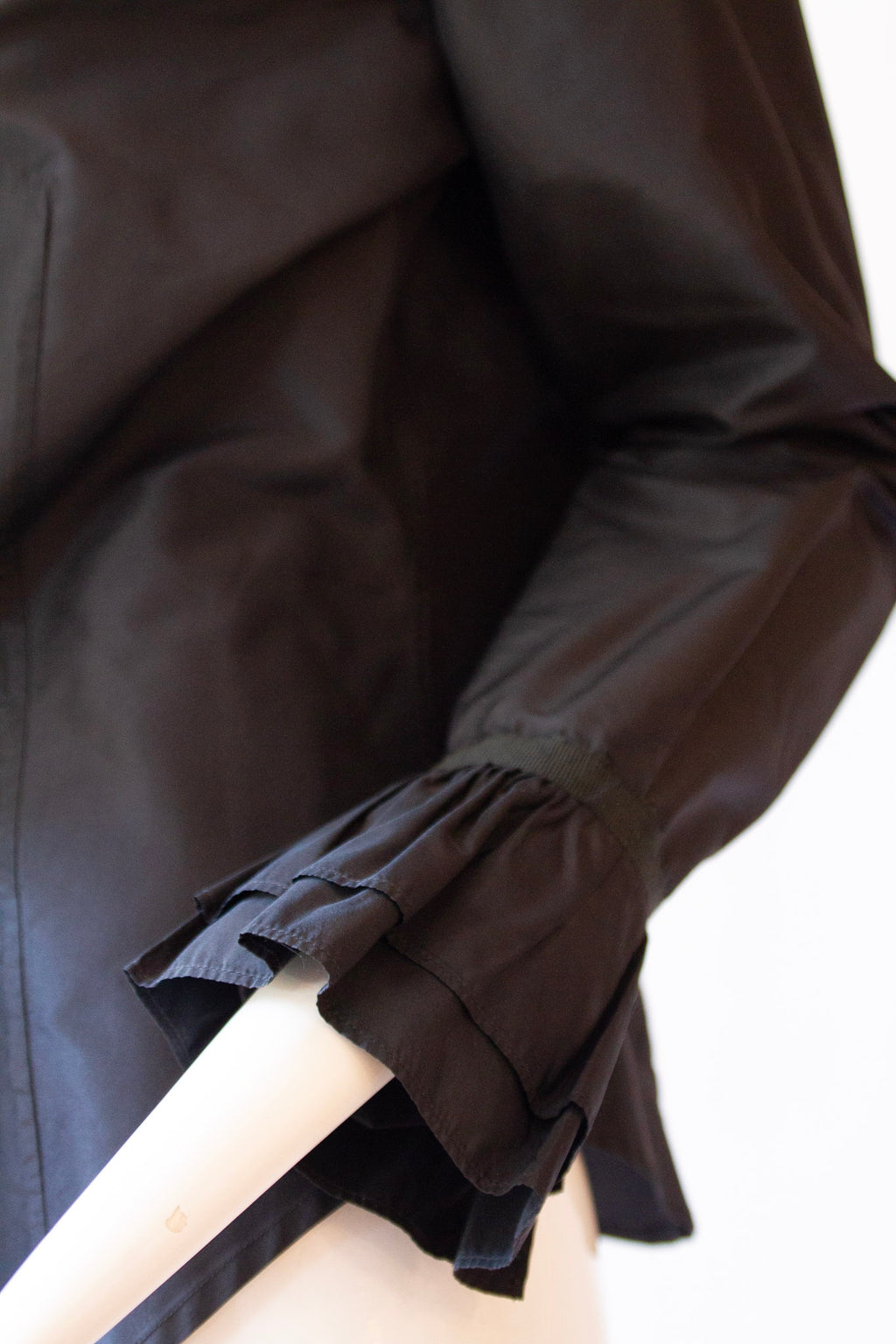 ETRO Black Silk Ruffle Blouse