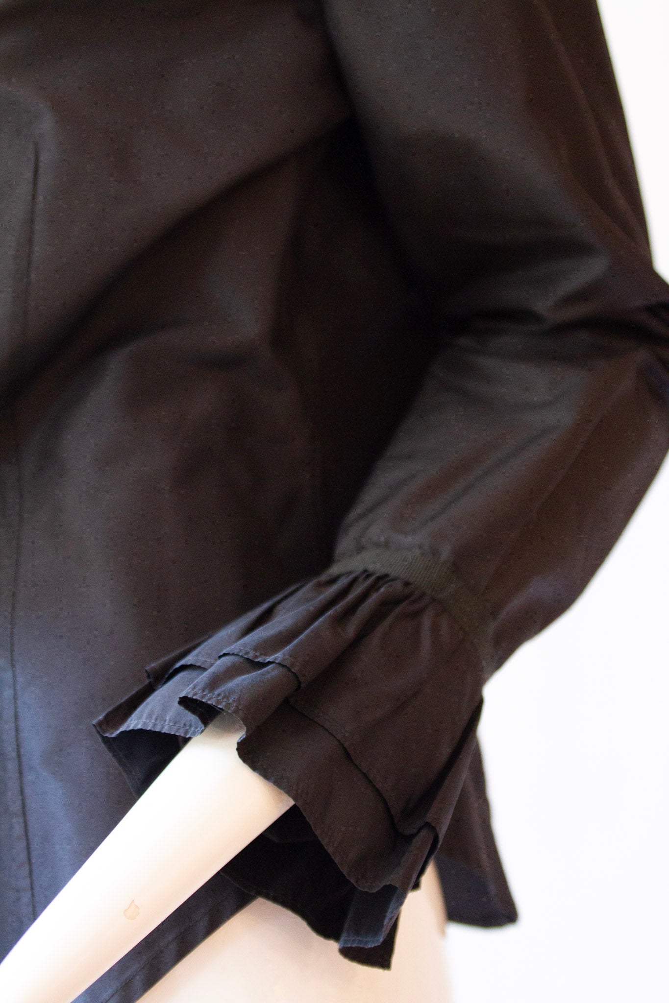 ETRO Black Silk Ruffle Blouse