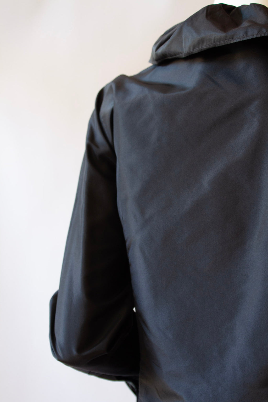 ETRO Black Silk Ruffle Blouse
