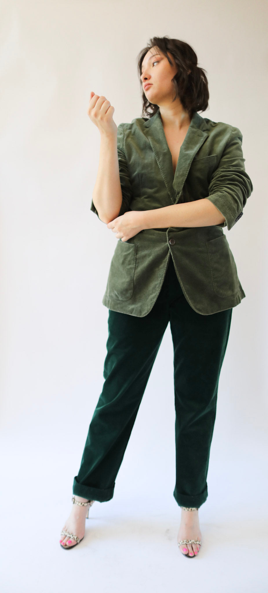 POLO RALPH LAUREN Men's Green Corduroy Pants