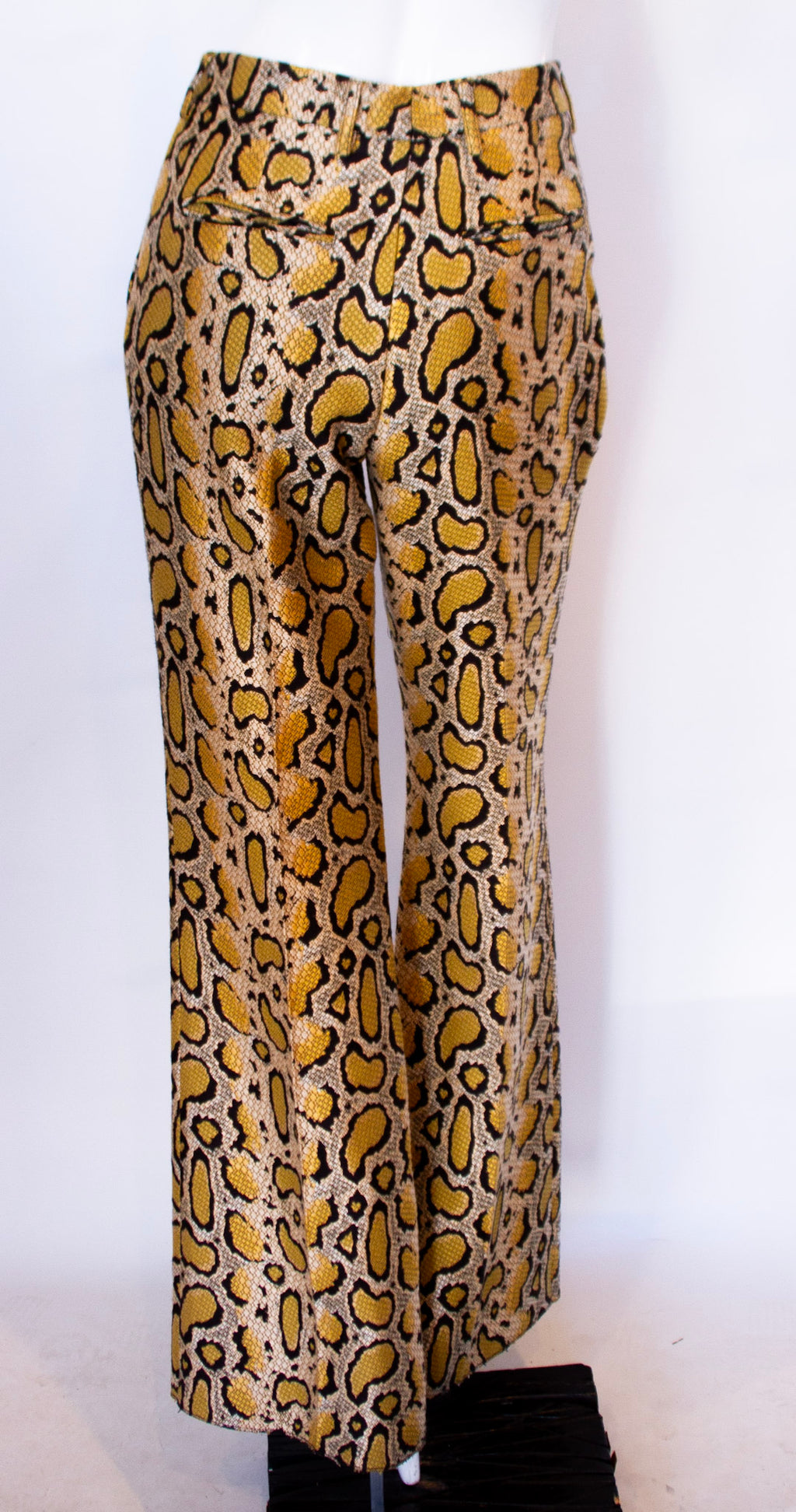 ETRO Unique, High-Waisted, Straight Cut stylish Python Print Pants