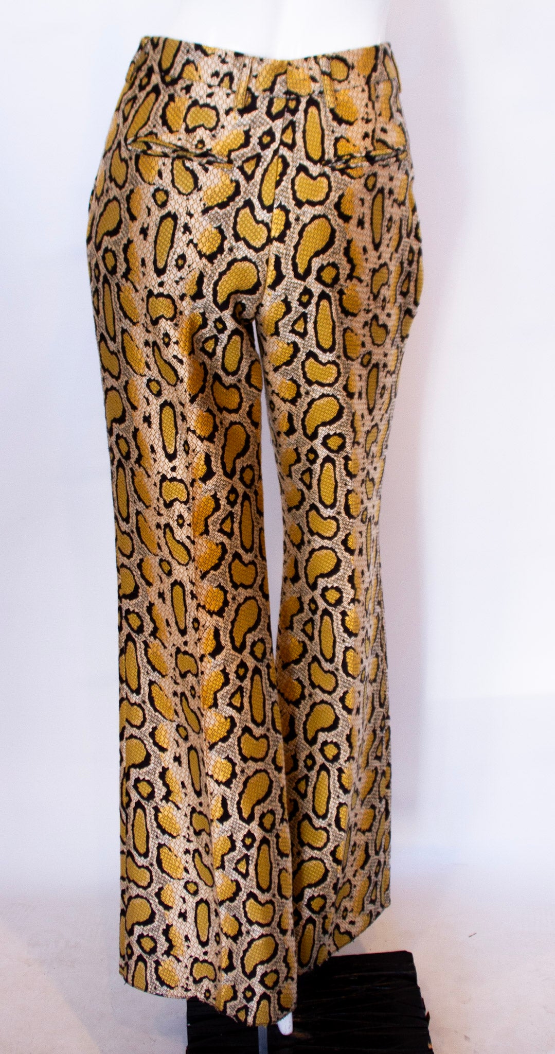 ETRO Unique, High-Waisted, Straight Cut stylish Python Print Pants