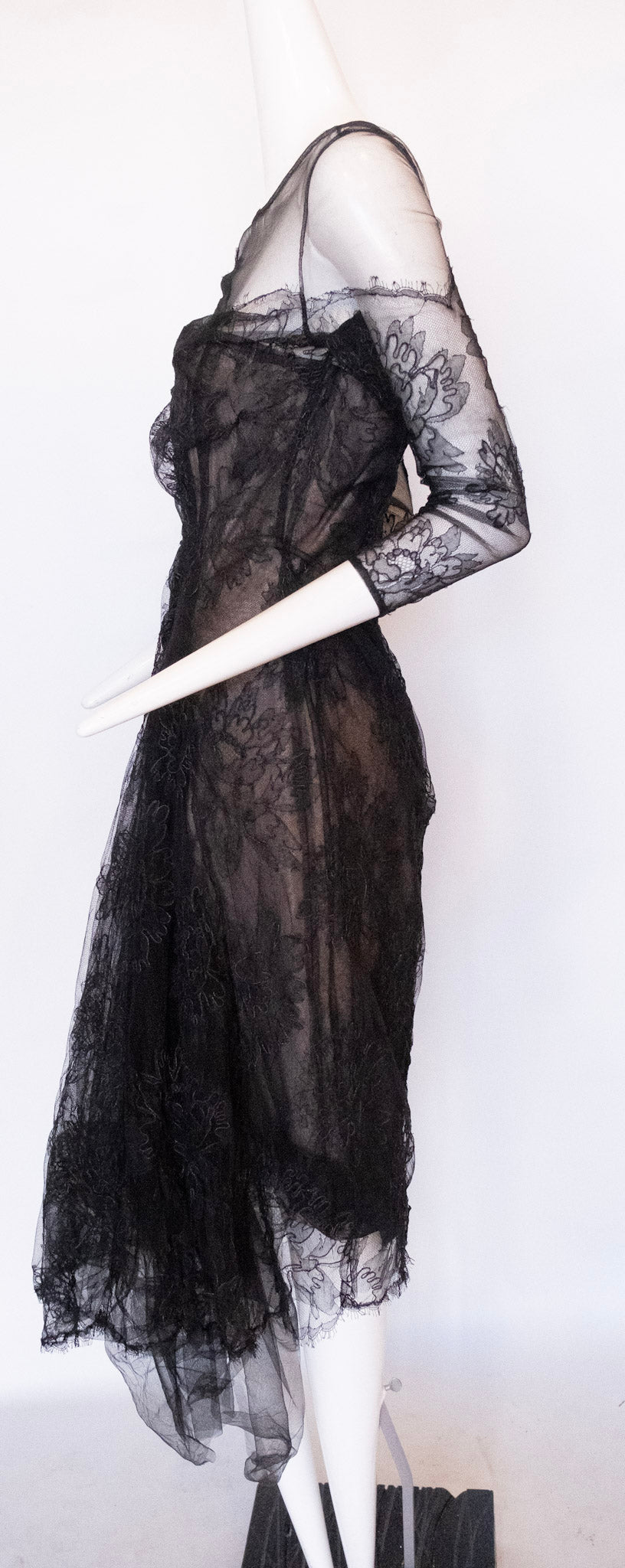 JOAQUIN PEREZ Black Lace Dress