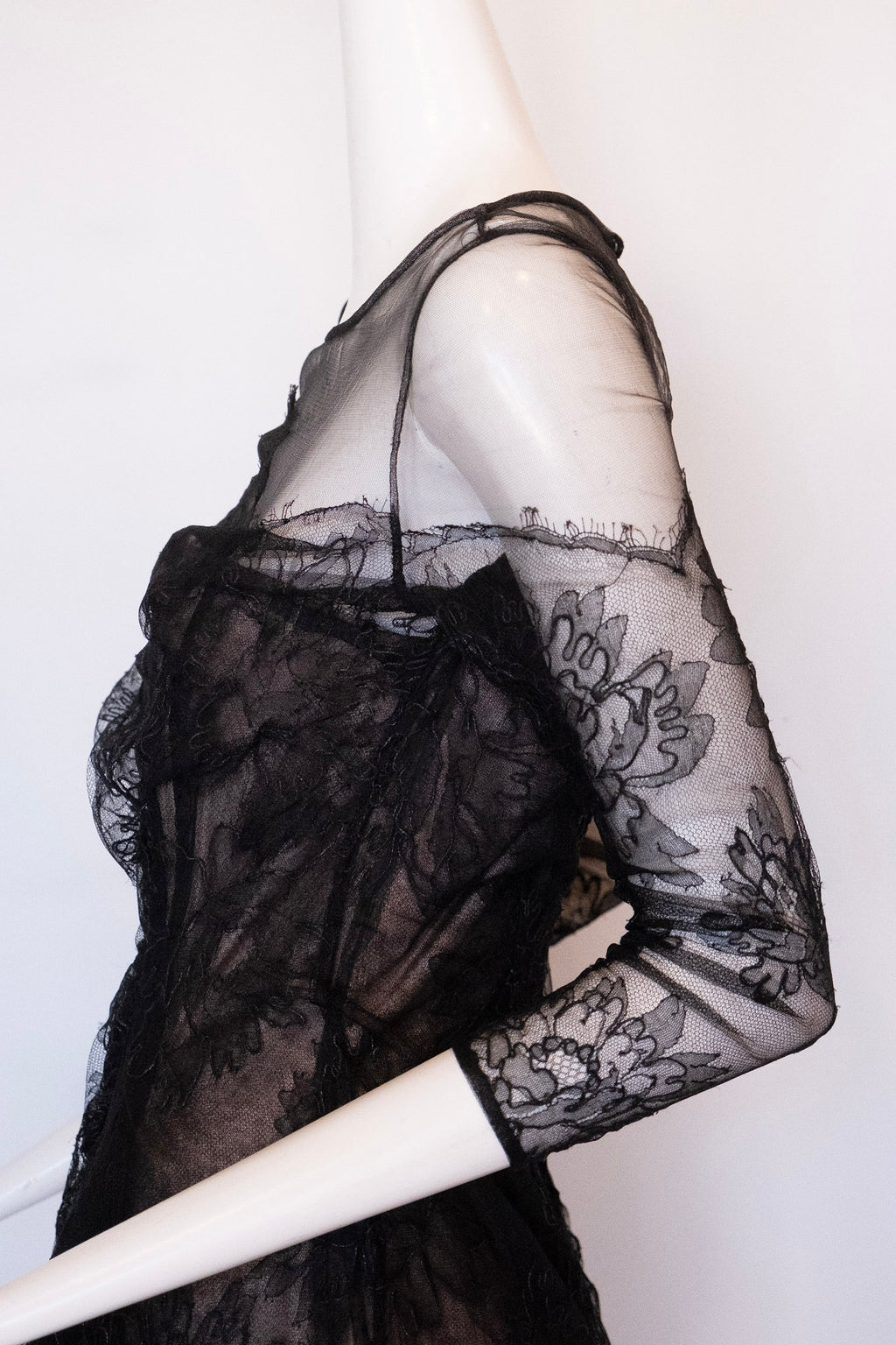 JOAQUIN PEREZ Black Lace Dress
