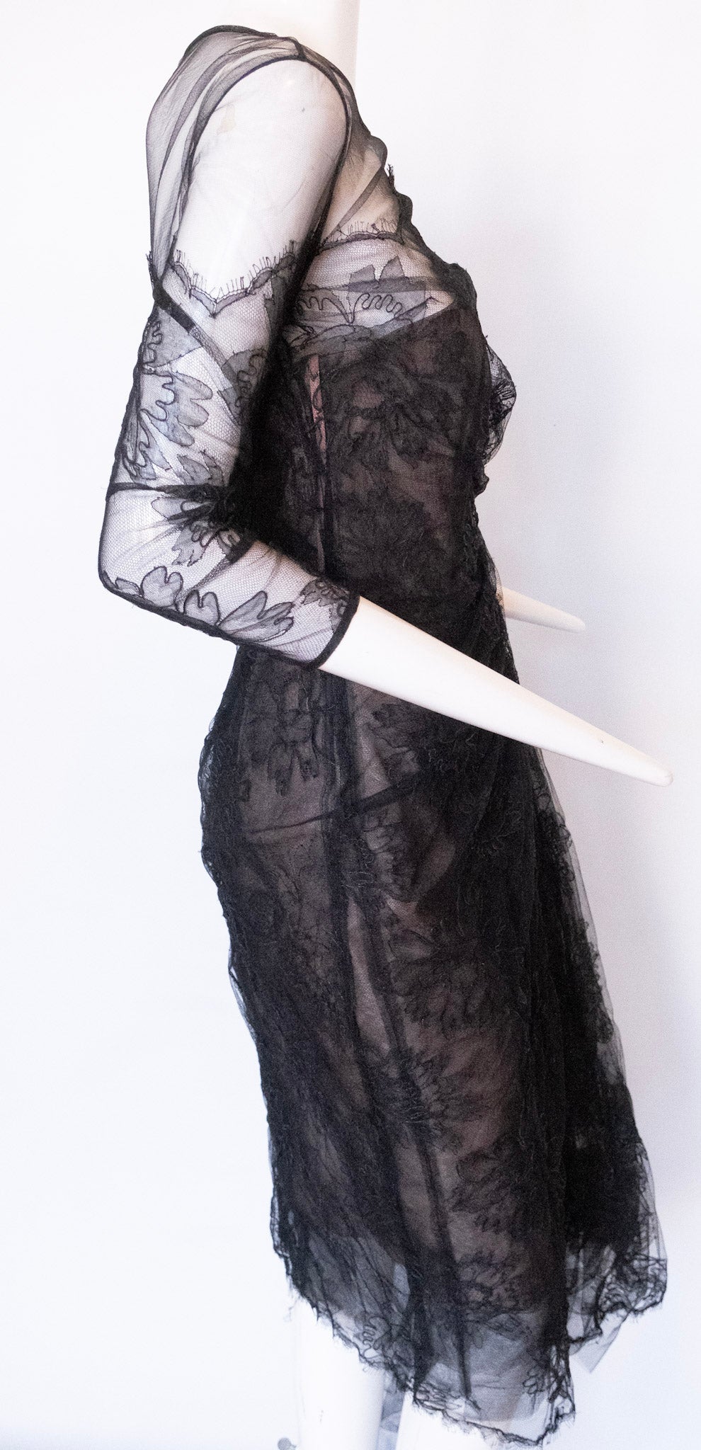 JOAQUIN PEREZ Black Lace Dress