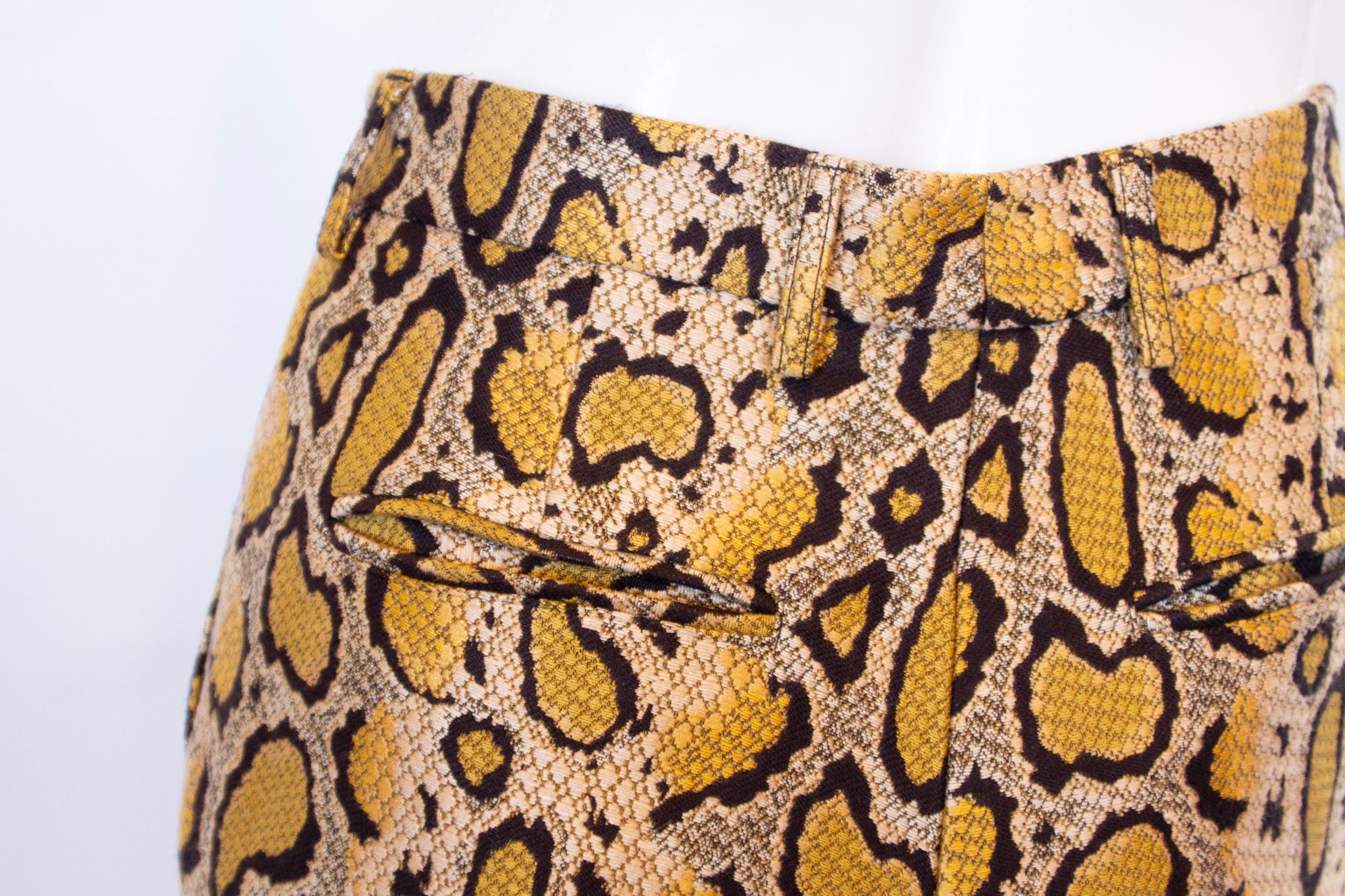 ETRO Unique, High-Waisted, Straight Cut stylish Python Print Pants