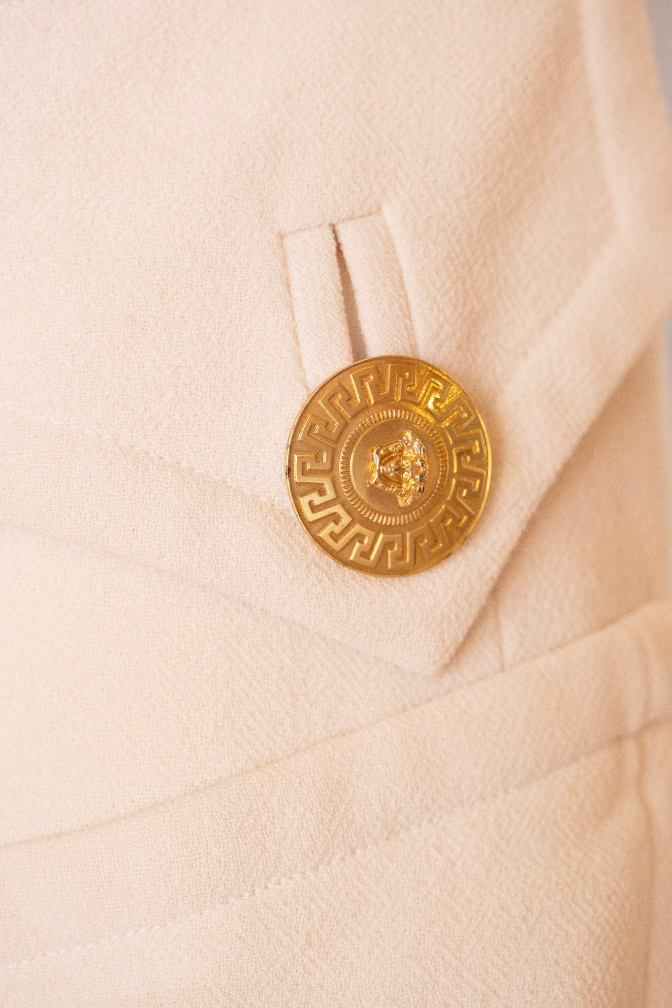 VERSACE tulip dress with gilded buttons, 2011