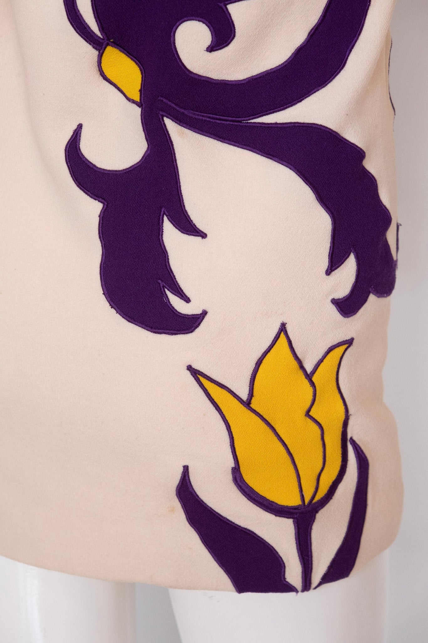VERSACE tulip dress with gilded buttons, 2011