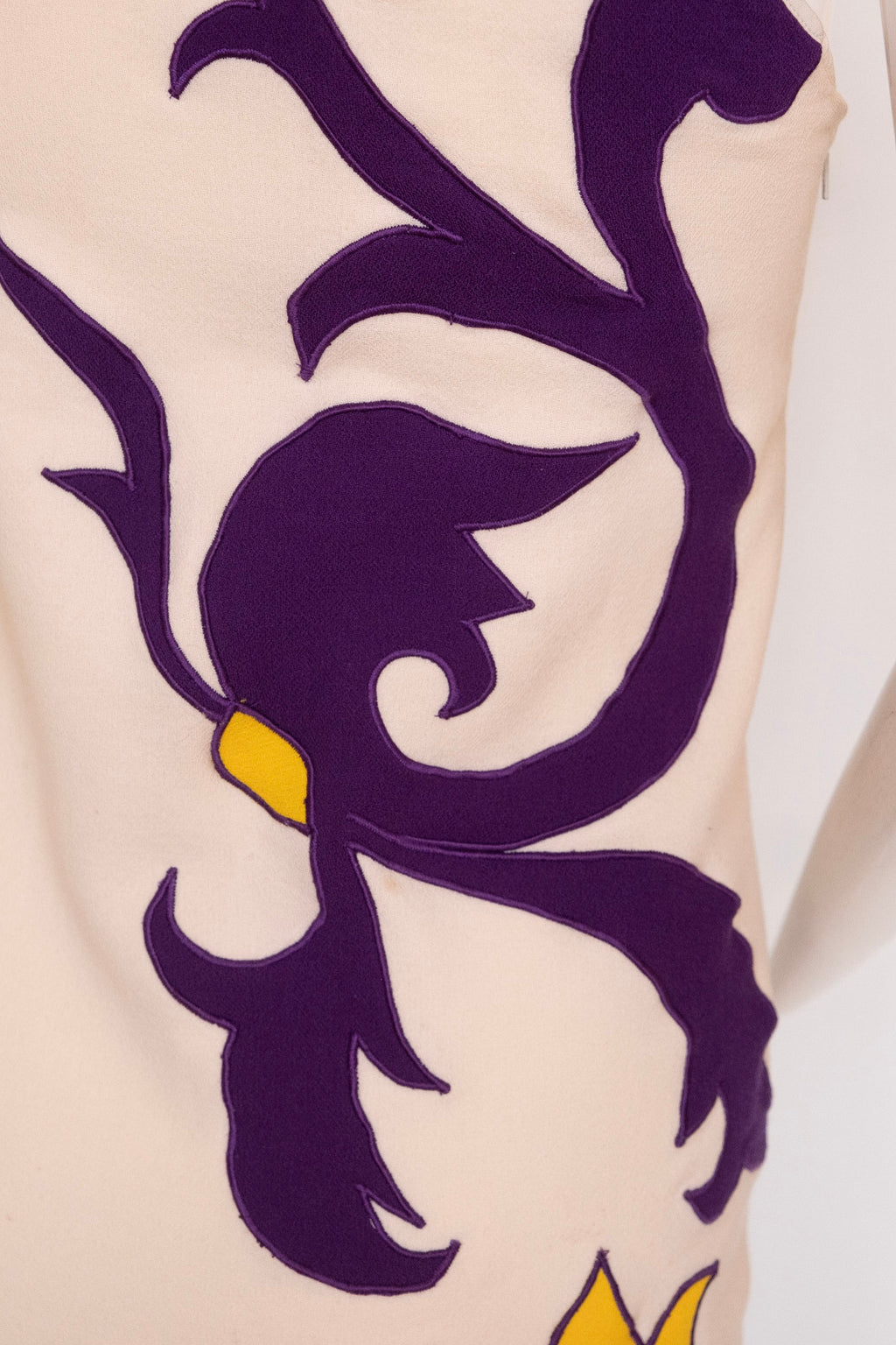 VERSACE tulip dress with gilded buttons, 2011