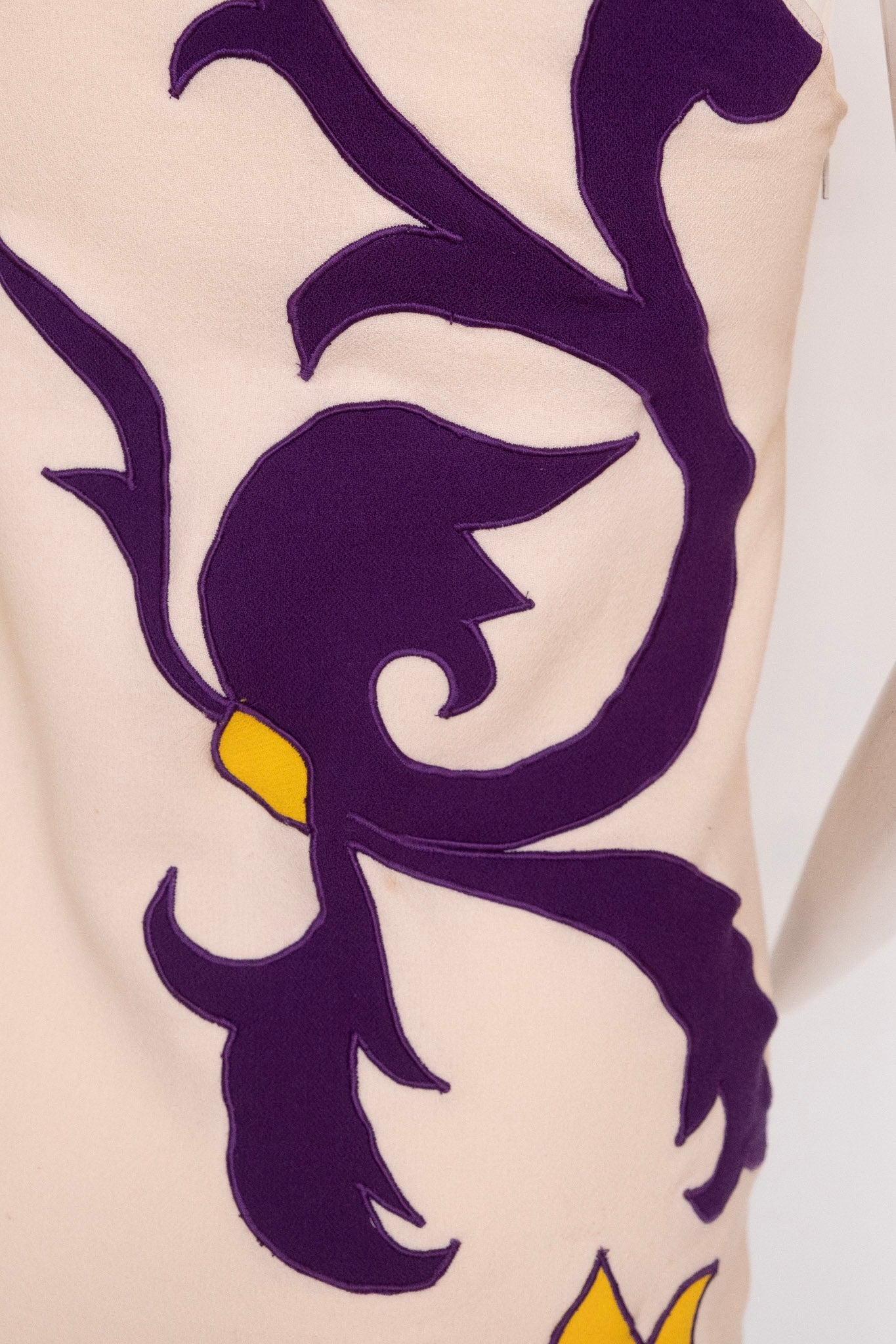 VERSACE tulip dress with gilded buttons, 2011
