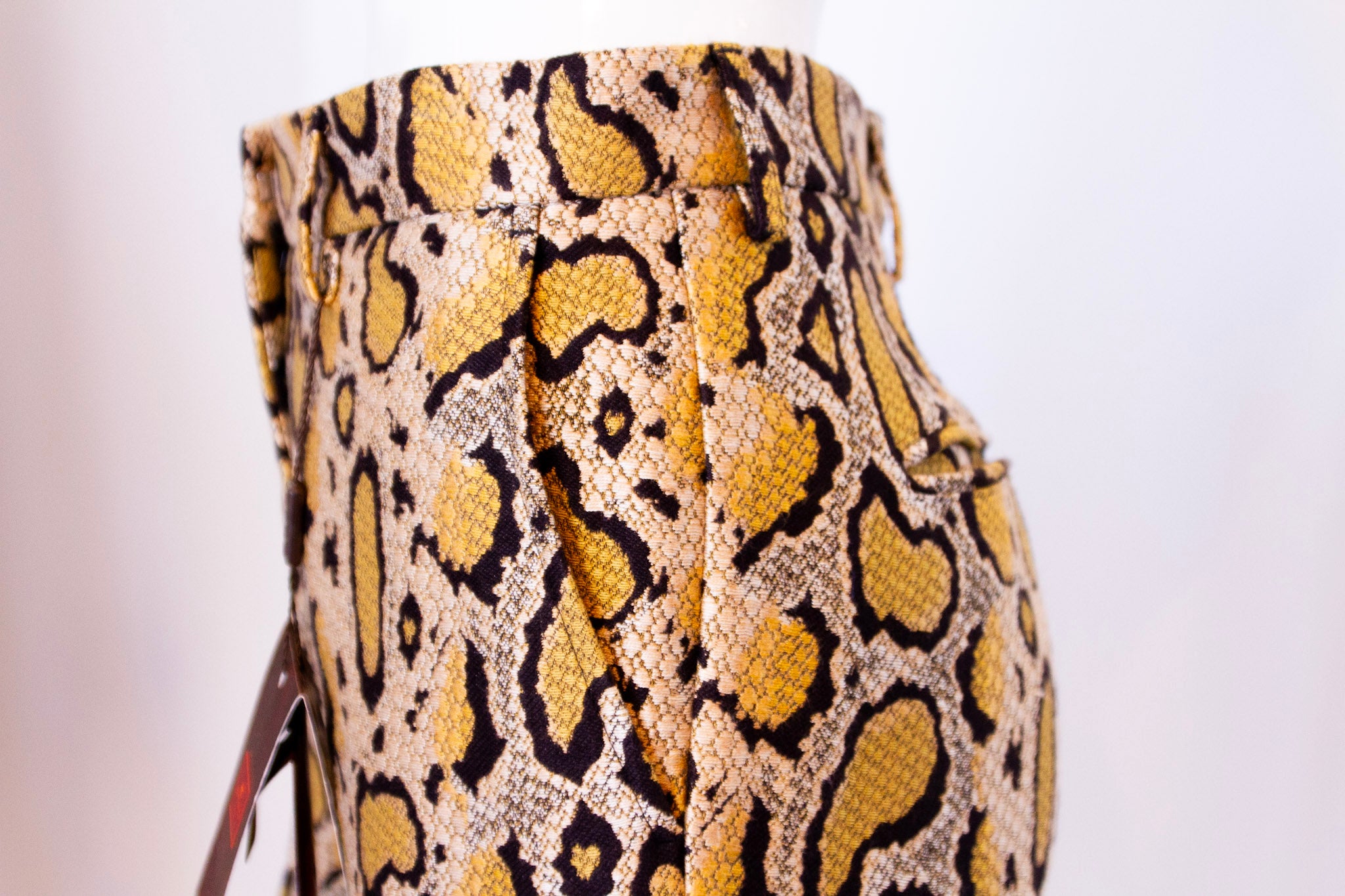 ETRO Unique, High-Waisted, Straight Cut stylish Python Print Pants