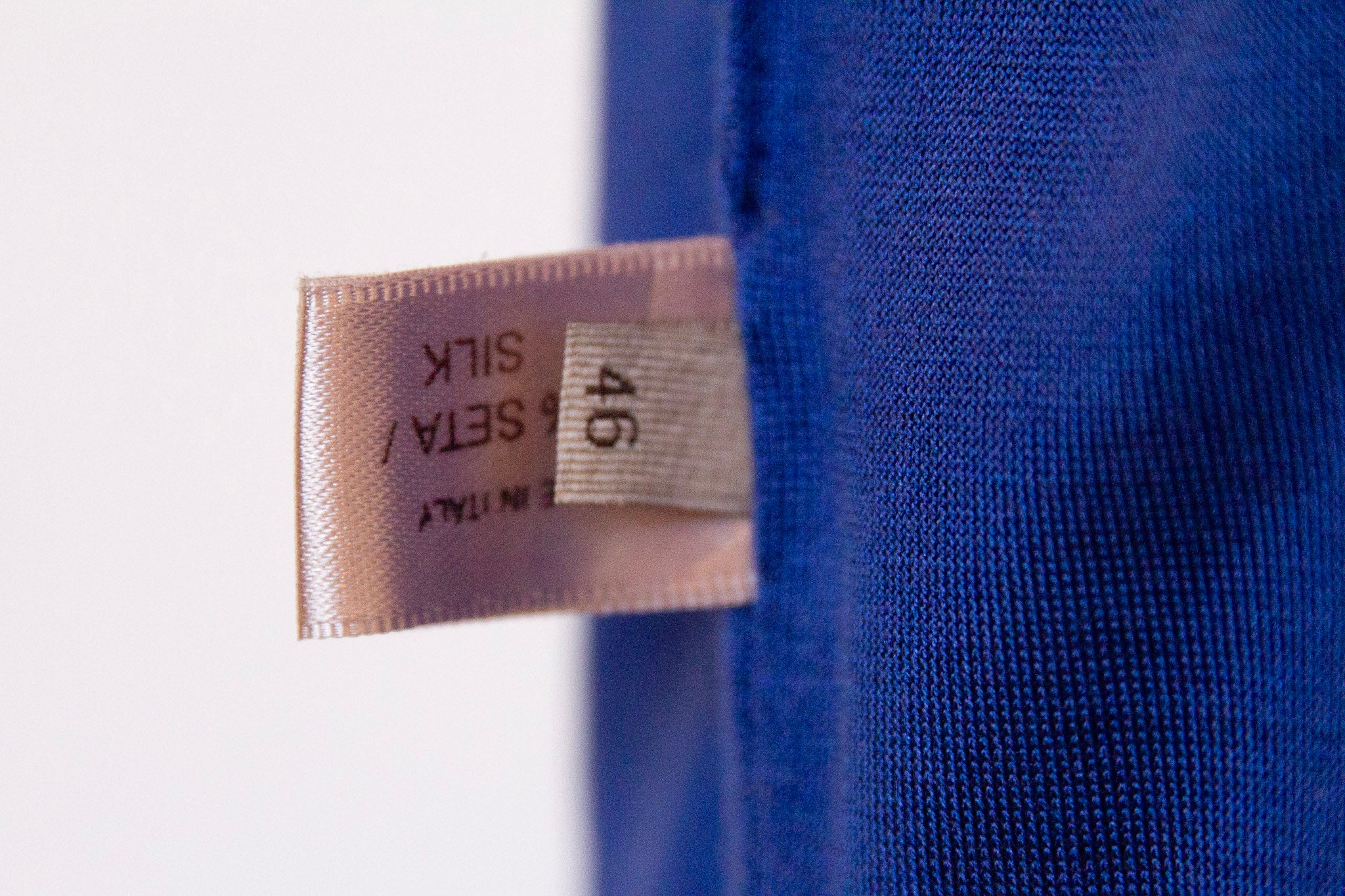 BOTTEGA VENETA 100% Silk Y2K Blue Draped Dress