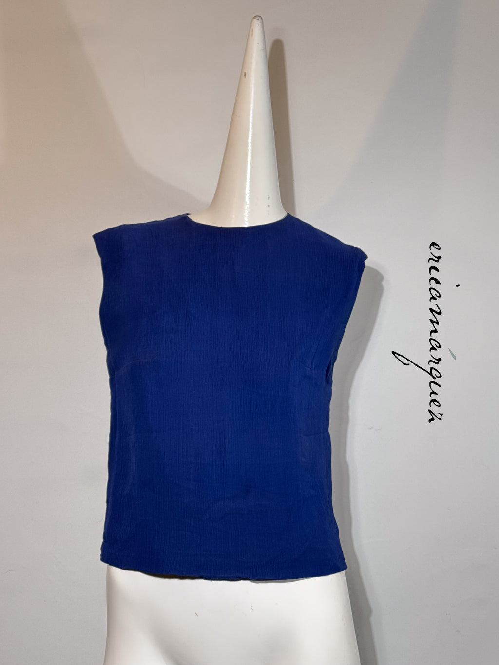 BARON'S ALTA MODA, Velvet and Rhinestone Electric Blue High-Waist Skirt Ensemble