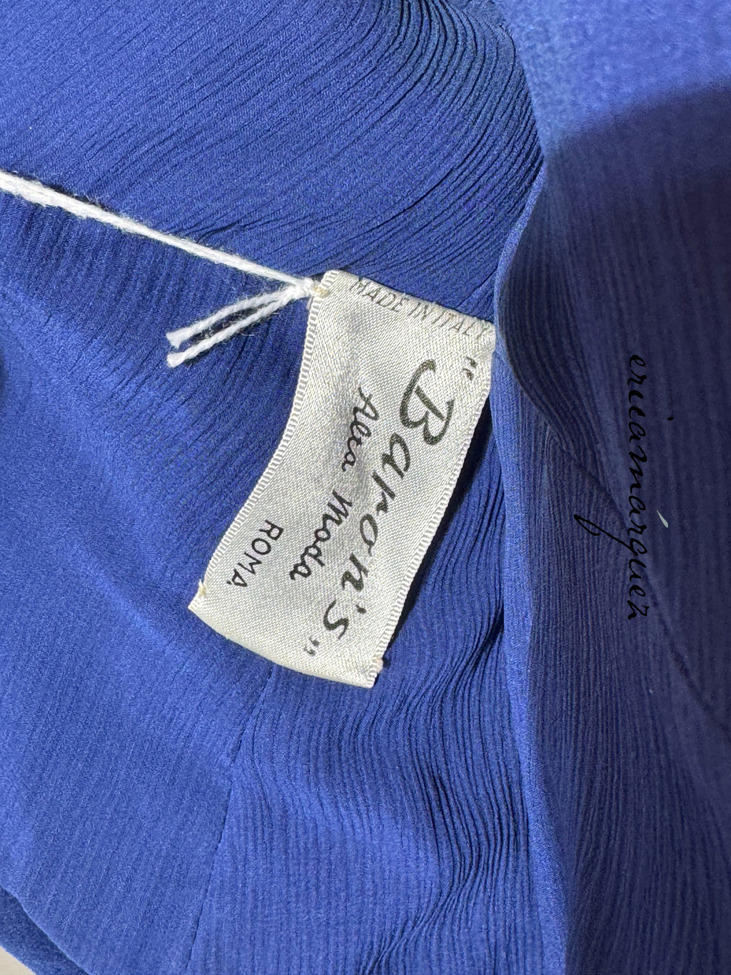 BARON'S ALTA MODA, Velvet and Rhinestone Electric Blue High-Waist Skirt Ensemble