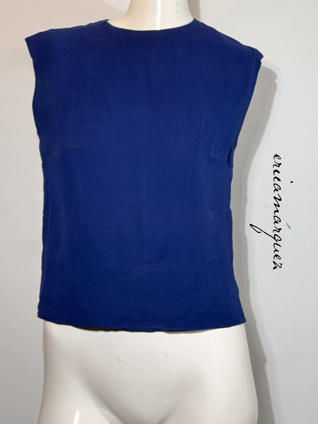 BARON'S ALTA MODA, Velvet and Rhinestone Electric Blue High-Waist Skirt Ensemble