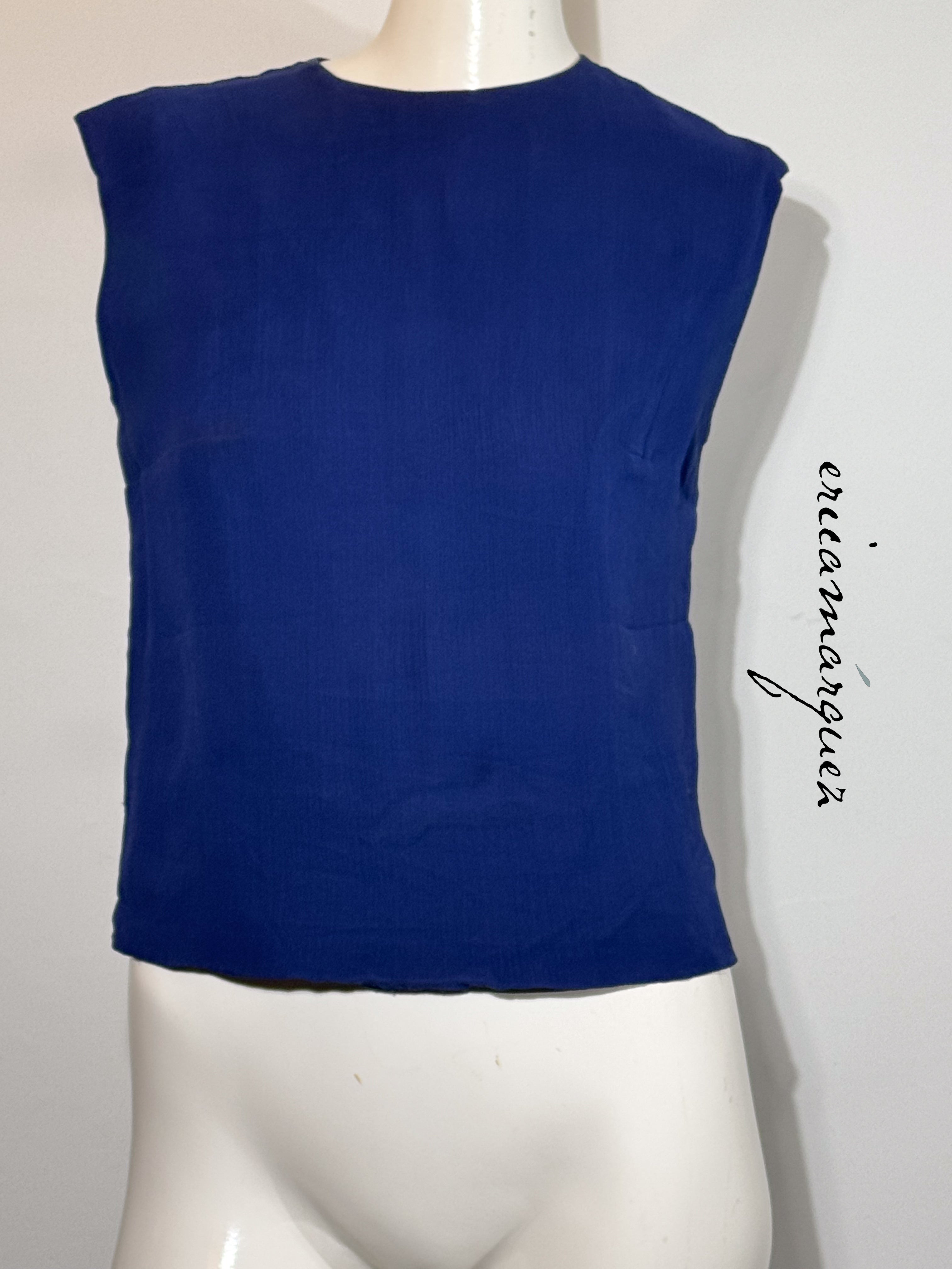 BARON'S ALTA MODA, Velvet and Rhinestone Electric Blue High-Waist Skirt Ensemble
