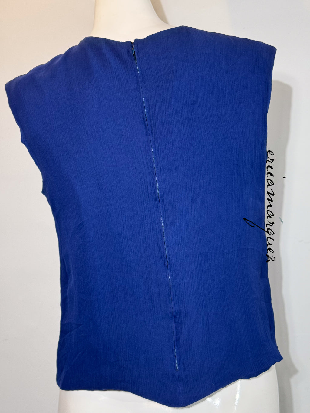 BARON'S ALTA MODA, Velvet and Rhinestone Electric Blue High-Waist Skirt Ensemble