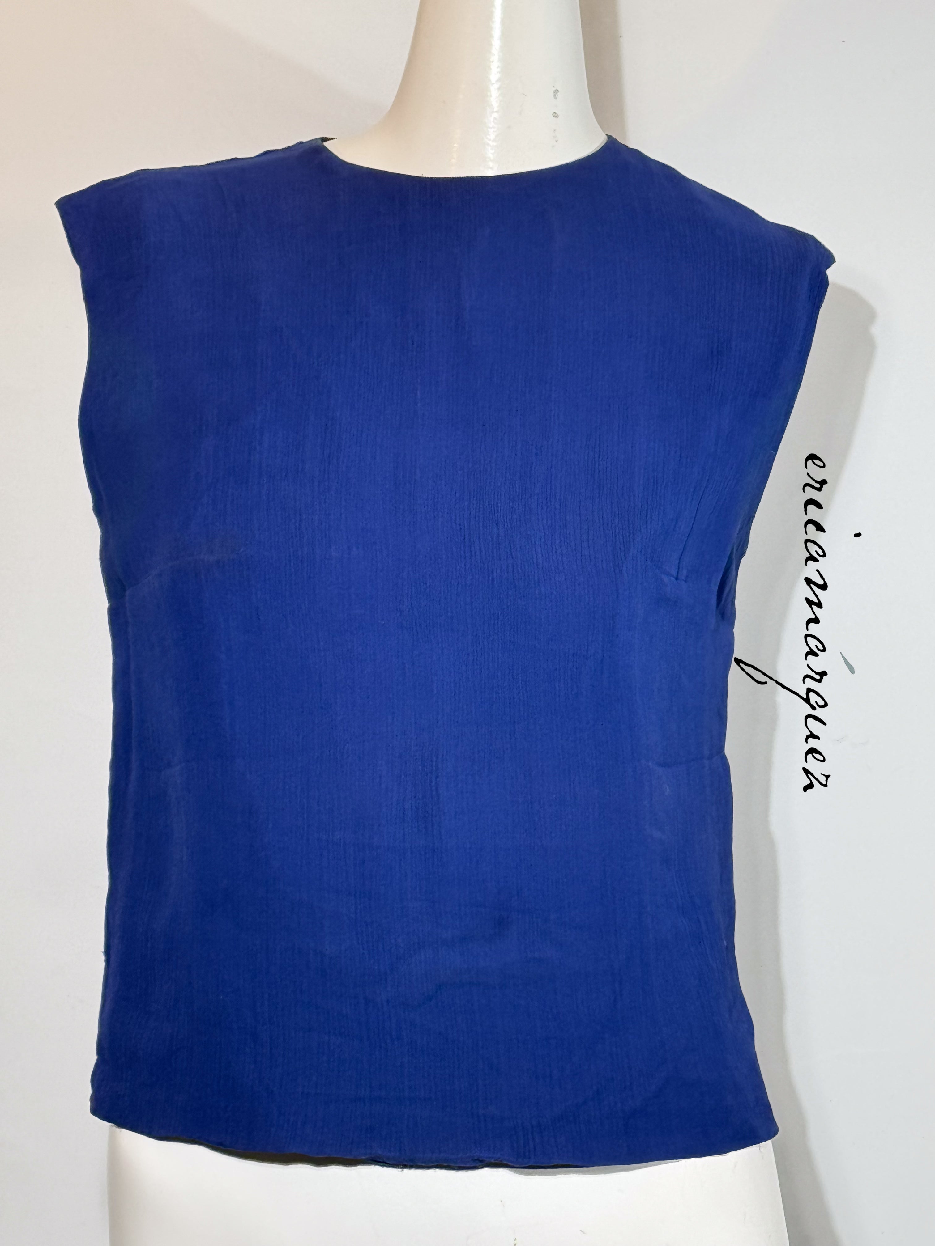 BARON'S ALTA MODA, Velvet and Rhinestone Electric Blue High-Waist Skirt Ensemble